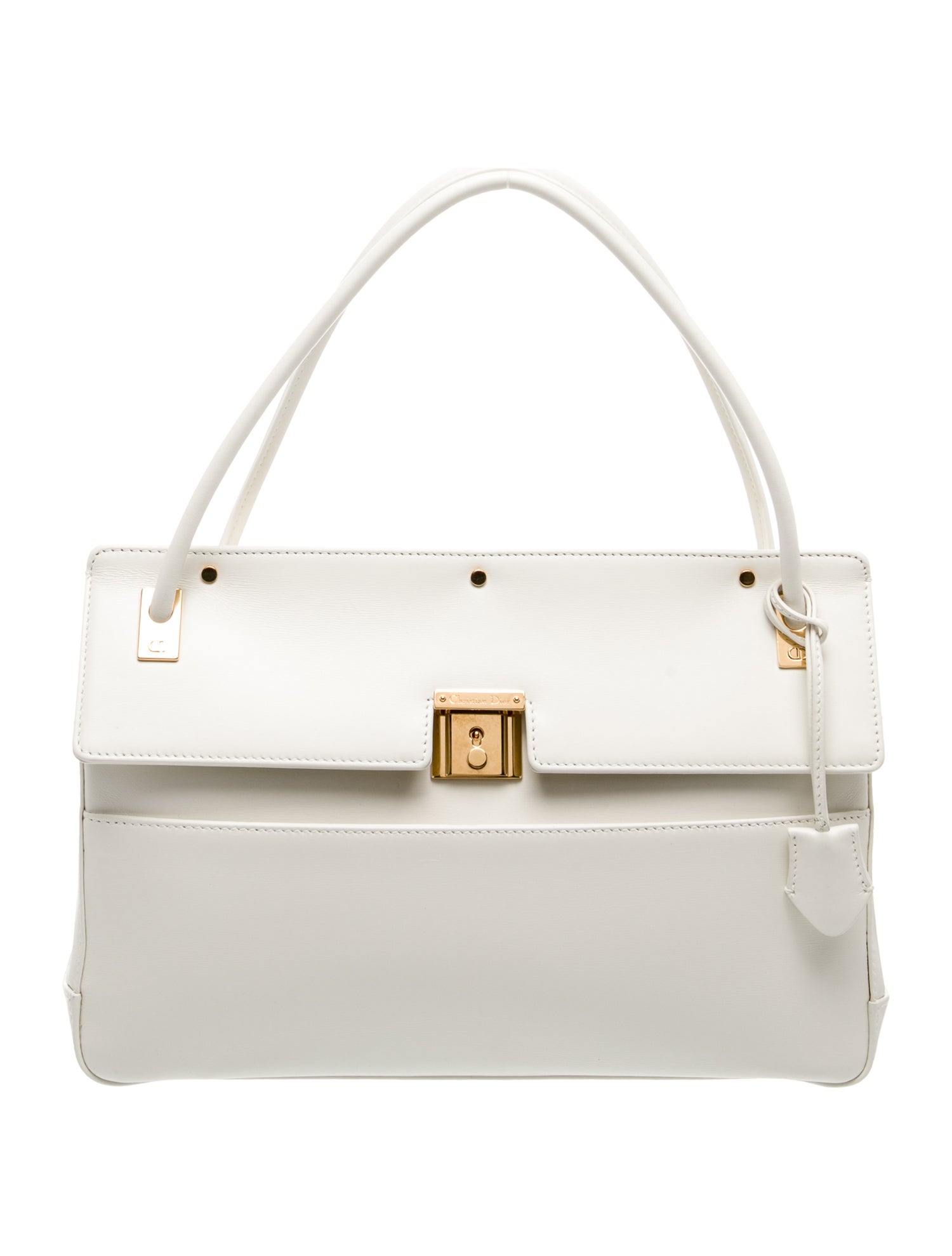 Christian Dior Leather Top Handle Bag