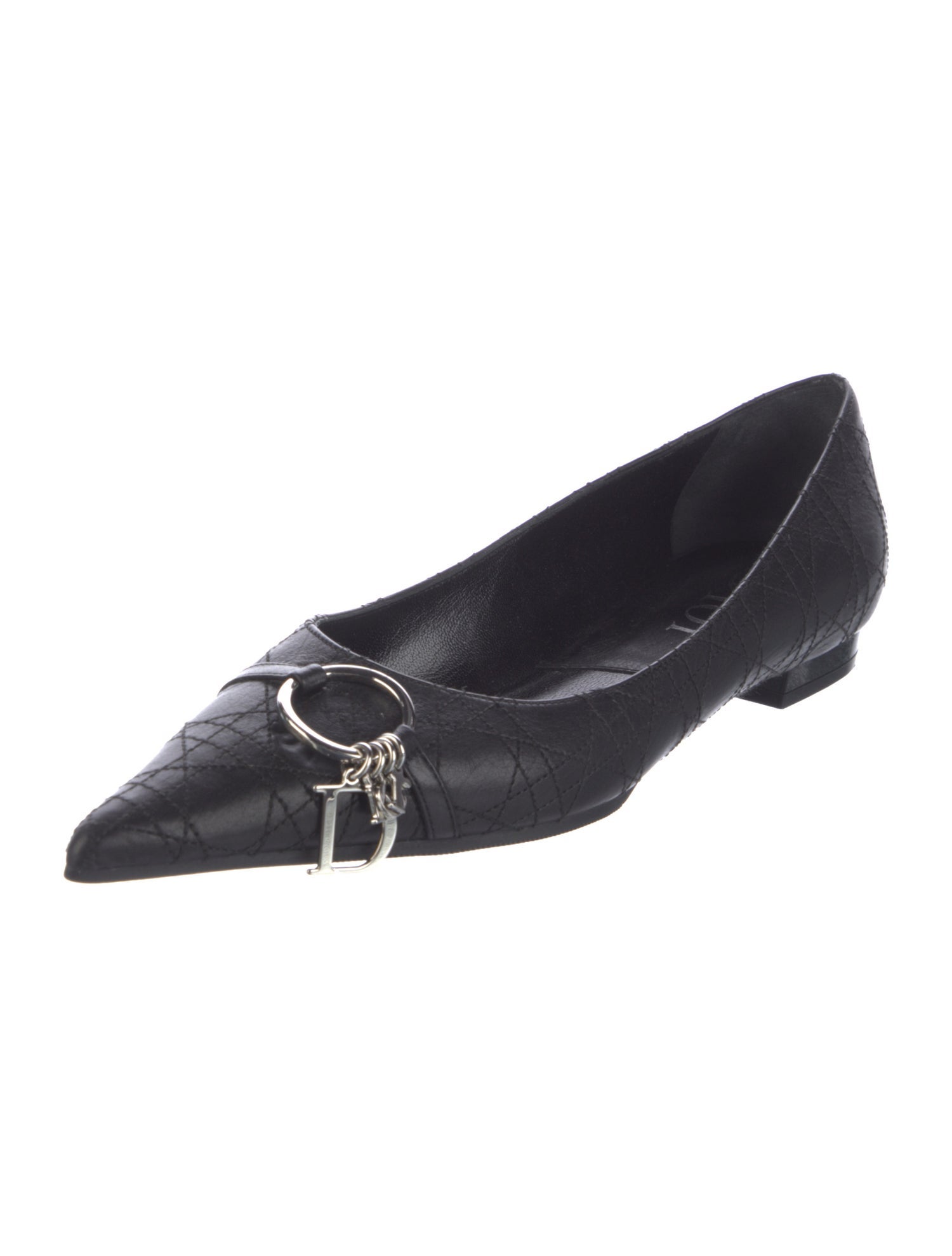 Christian Dior Cannage Pattern Leather Flats