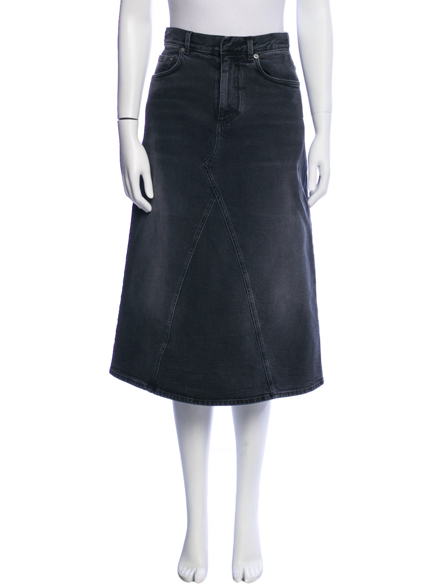 Christian Dior Embroidered Accent Midi Length Skirt