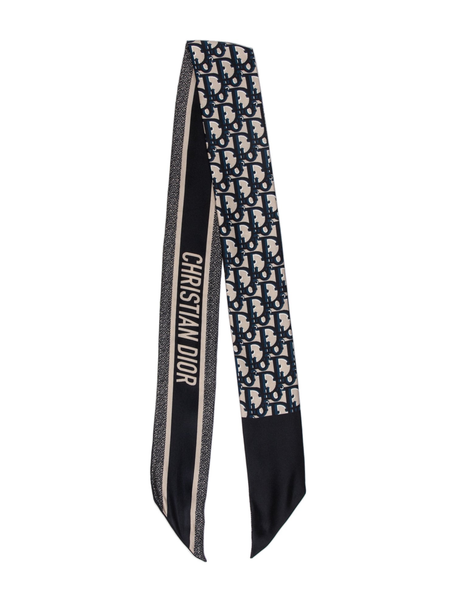 Christian Dior Silk Oblique Jacquard Scarf