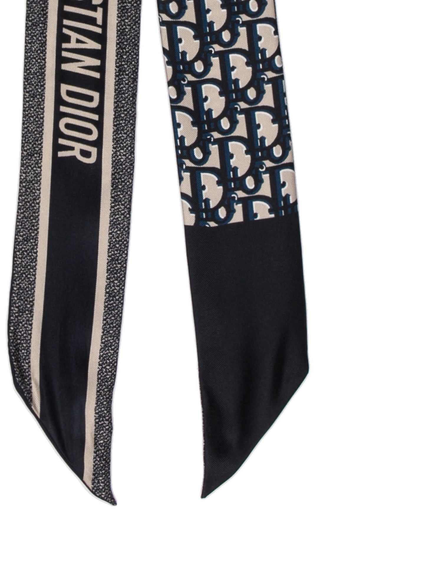 Christian Dior Silk Oblique Jacquard Scarf