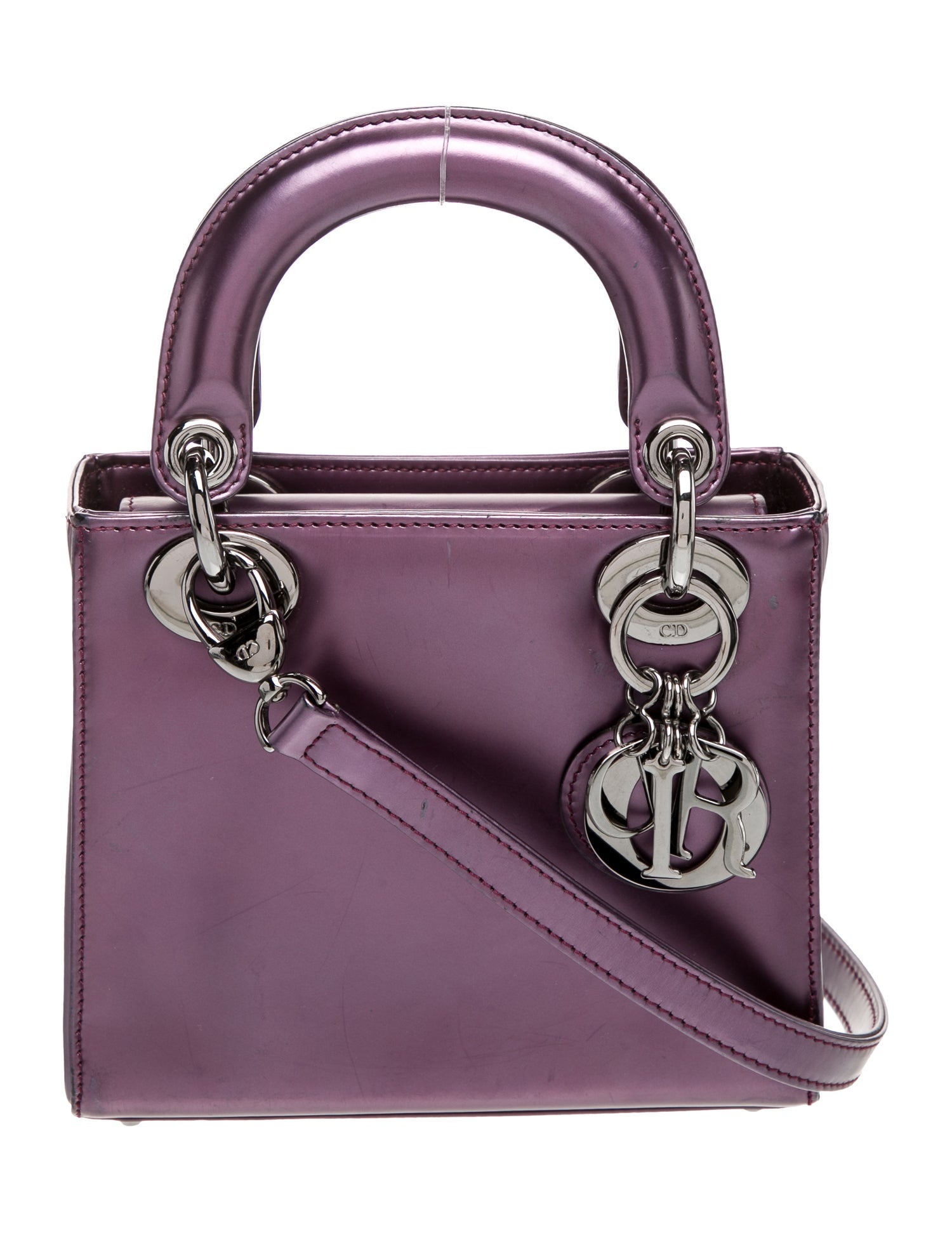 Christian Dior Patent Leather Lady Dior Mini Vintage