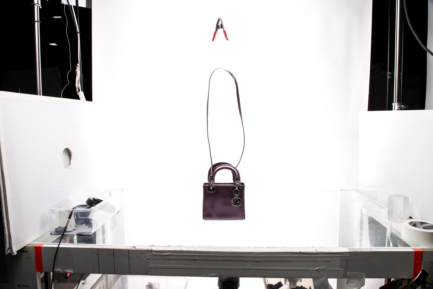 Christian Dior Patent Leather Lady Dior Mini Vintage