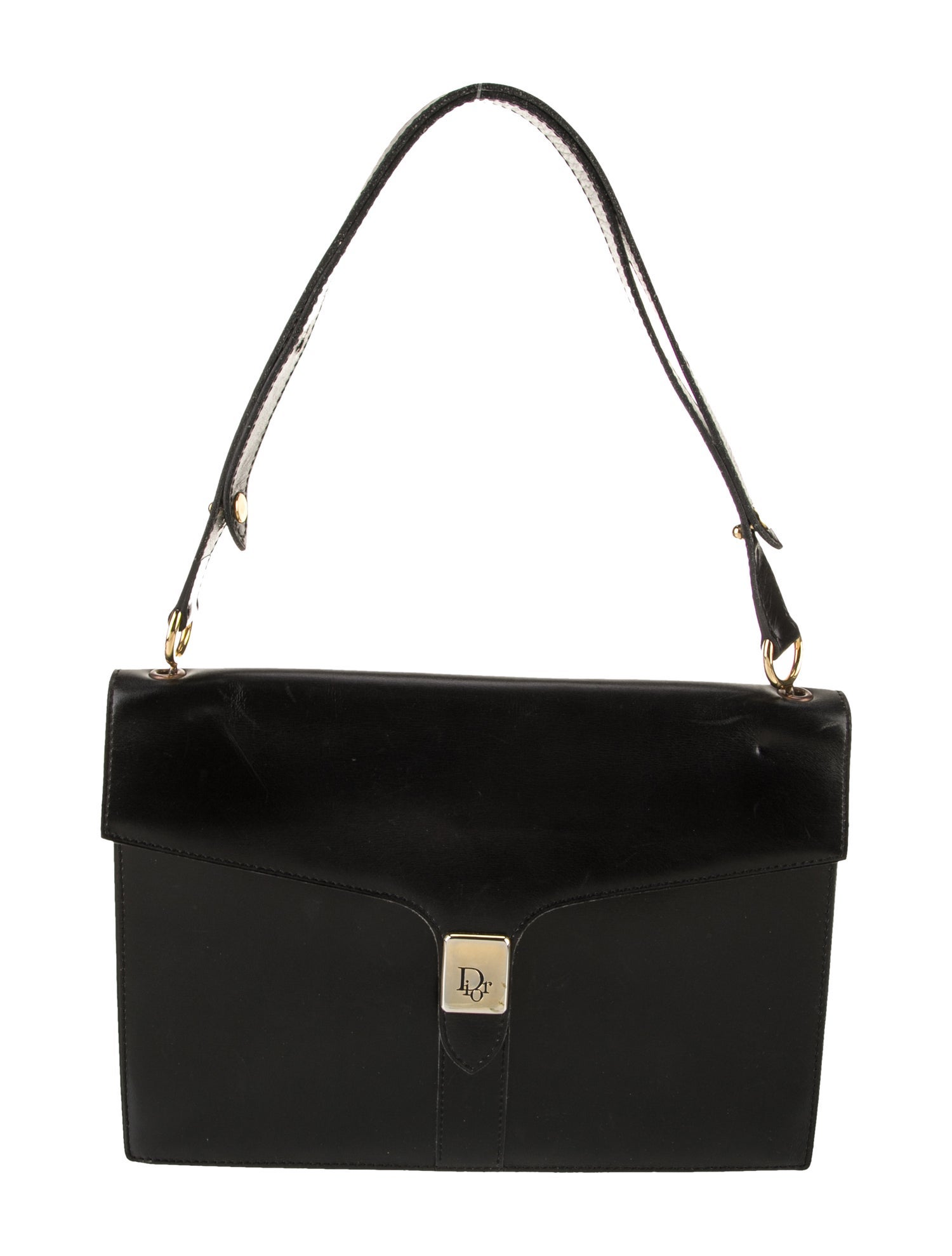 Christian Dior Leather Top Handle Bag Vintage