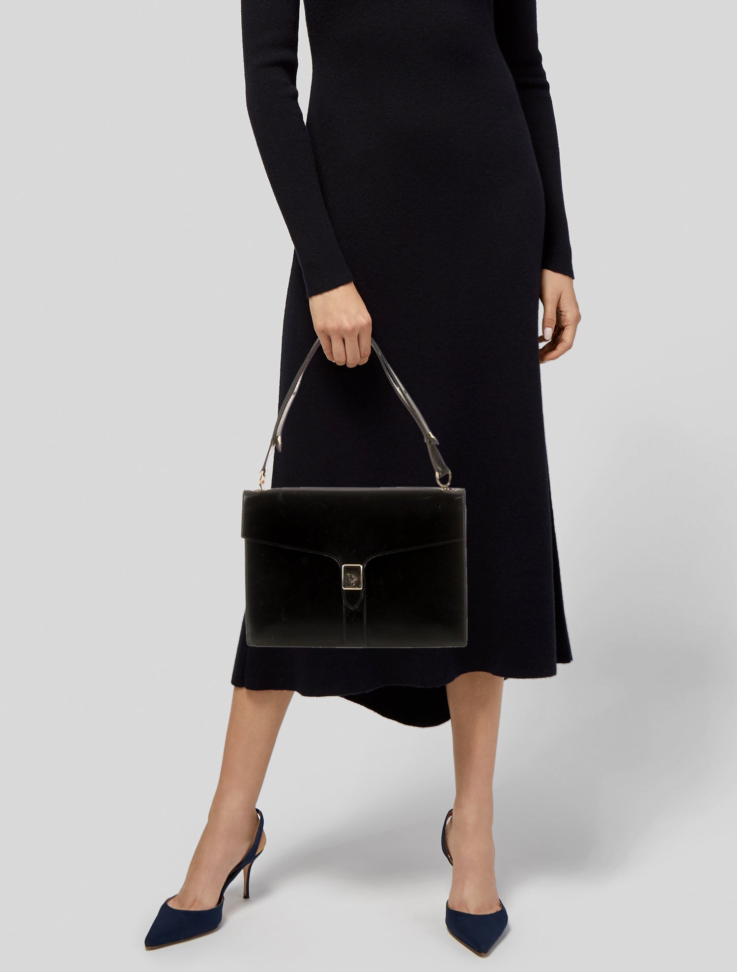 Christian Dior Leather Top Handle Bag Vintage