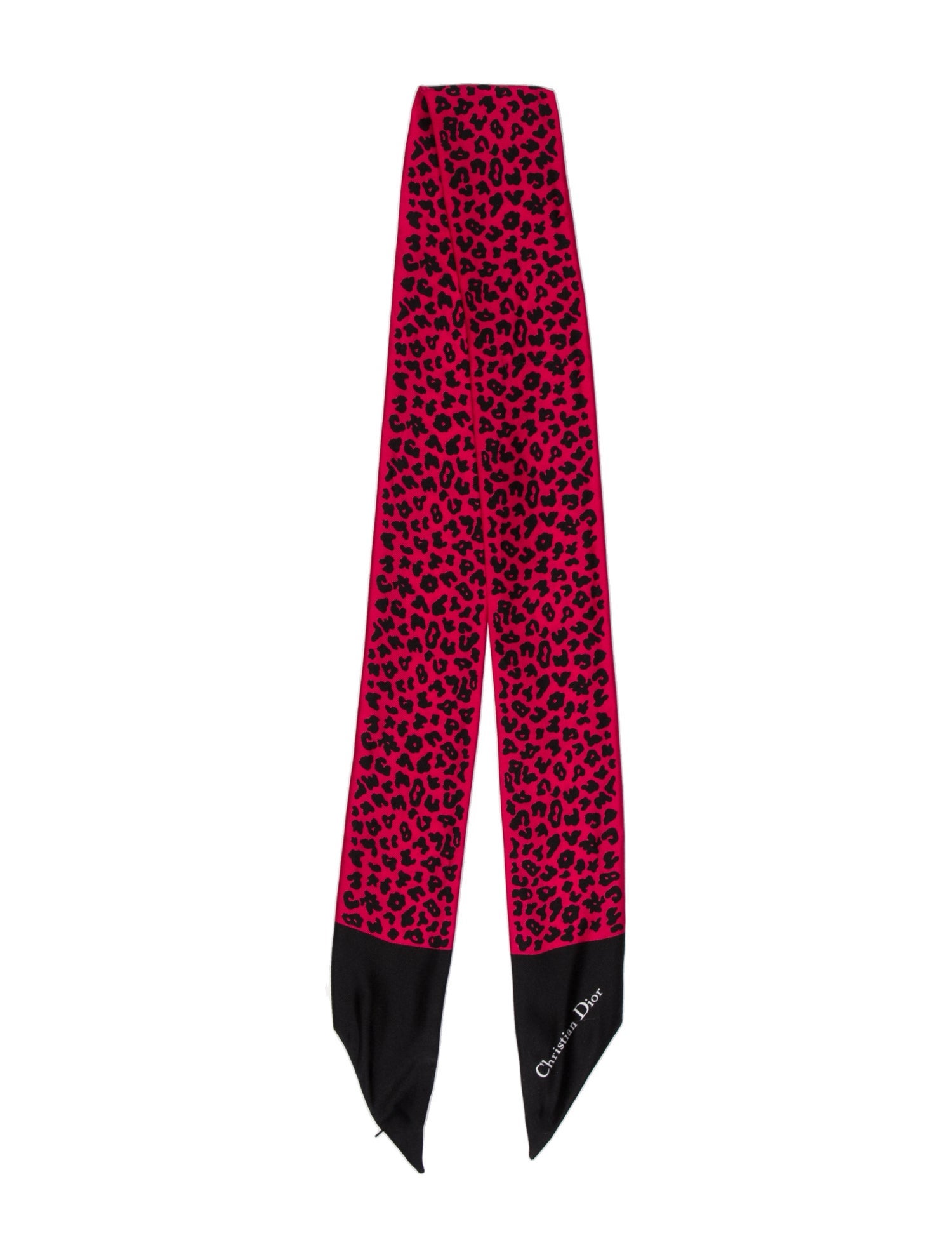 Christian Dior Silk Animal Print Scarf