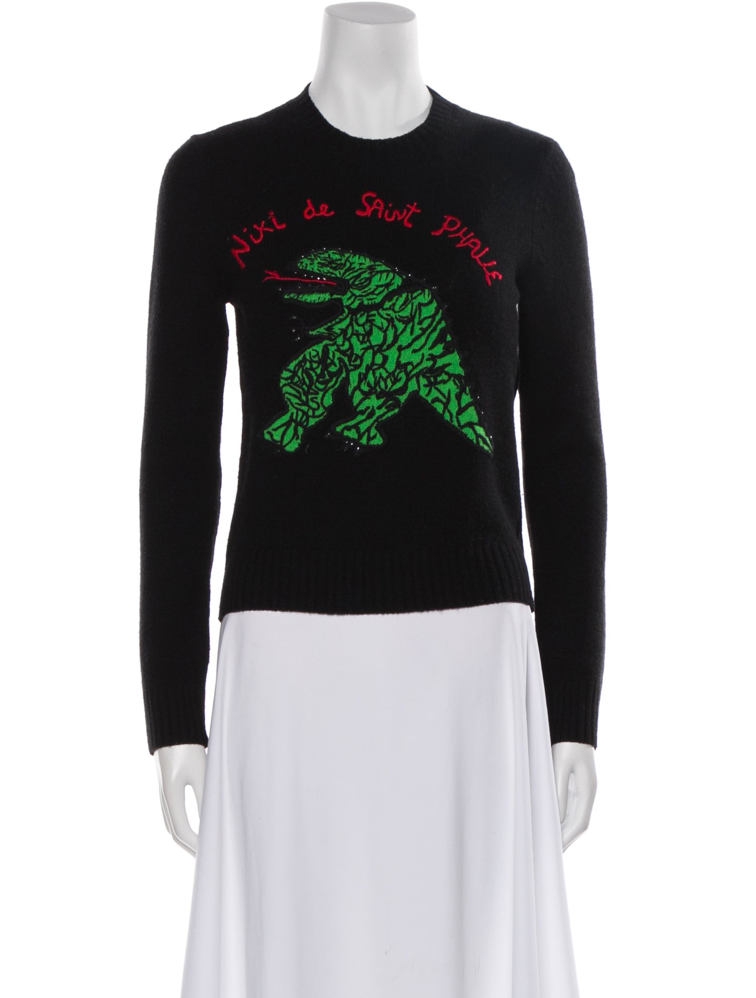 Christian Dior Virgin Wool Graphic Print Sweater