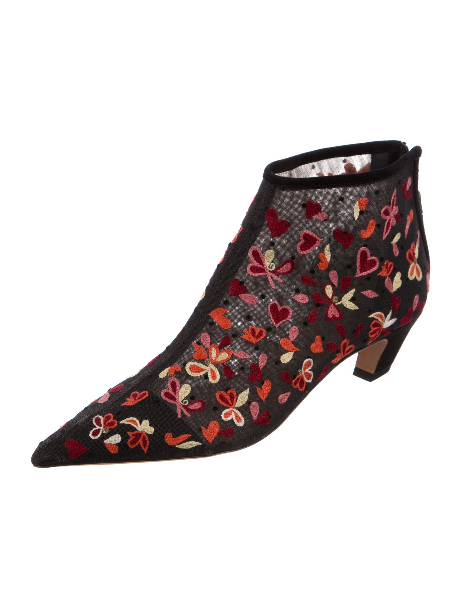 Christian Dior Mesh Floral Print Boots