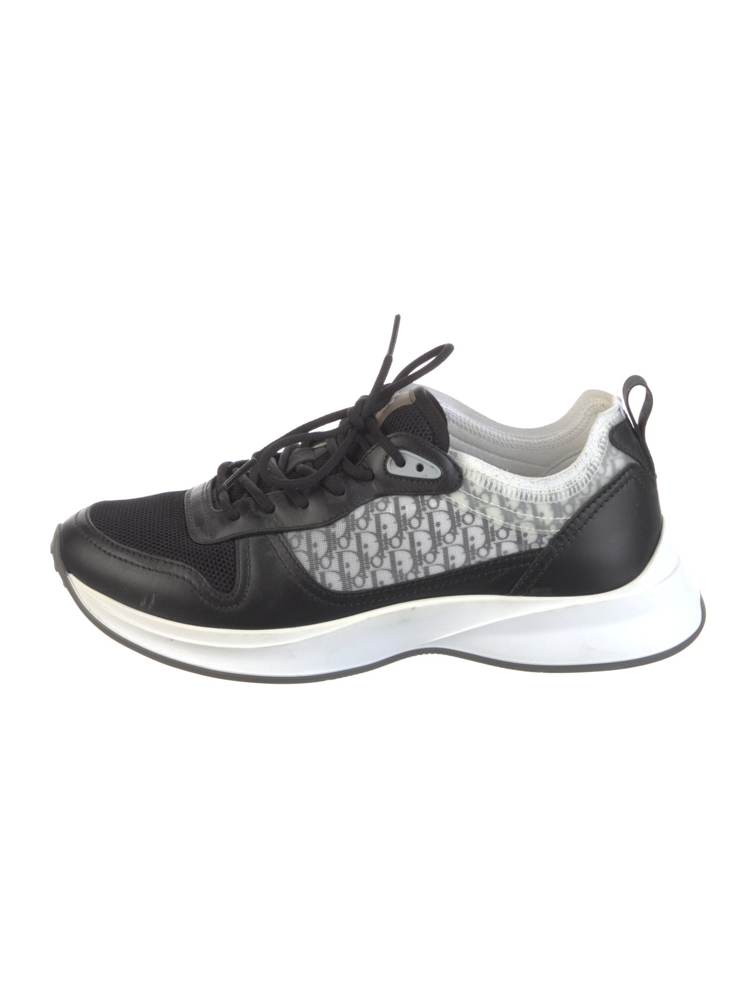 DIOR MEN B25 Runner 'Oblique - Black White' Athletic Sneakers