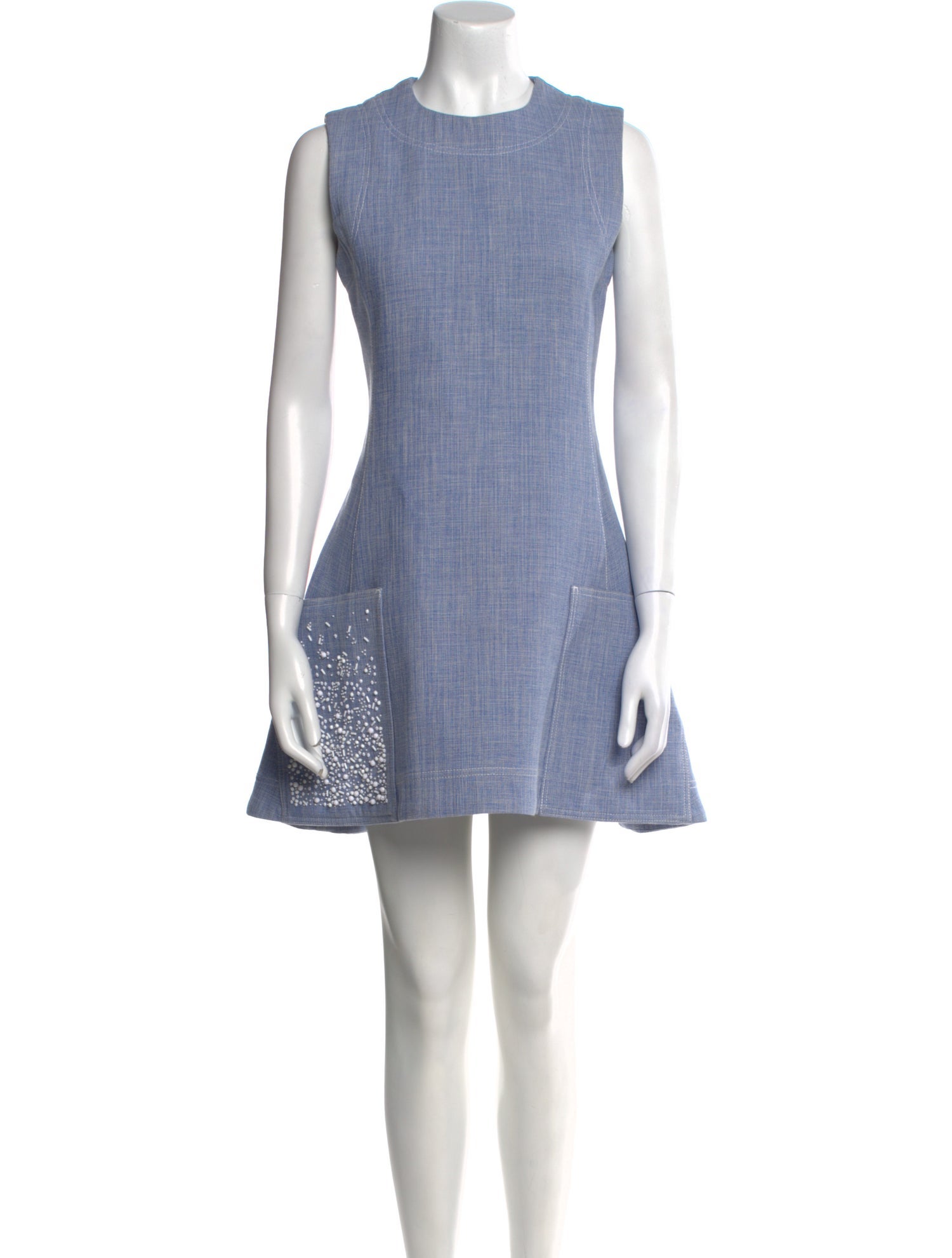 Christian Dior Crew Neck Mini Dress