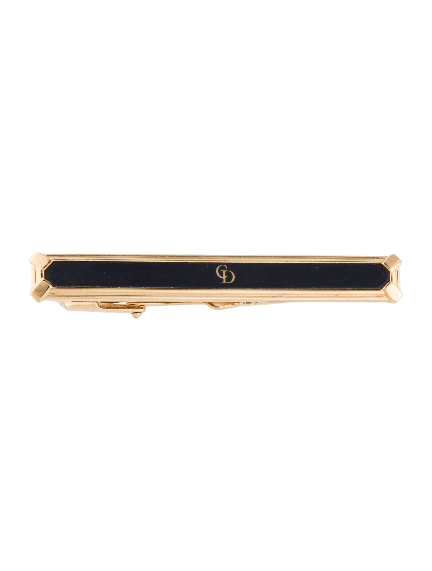 Christian Dior Vintage Enamel CD Tie Clip