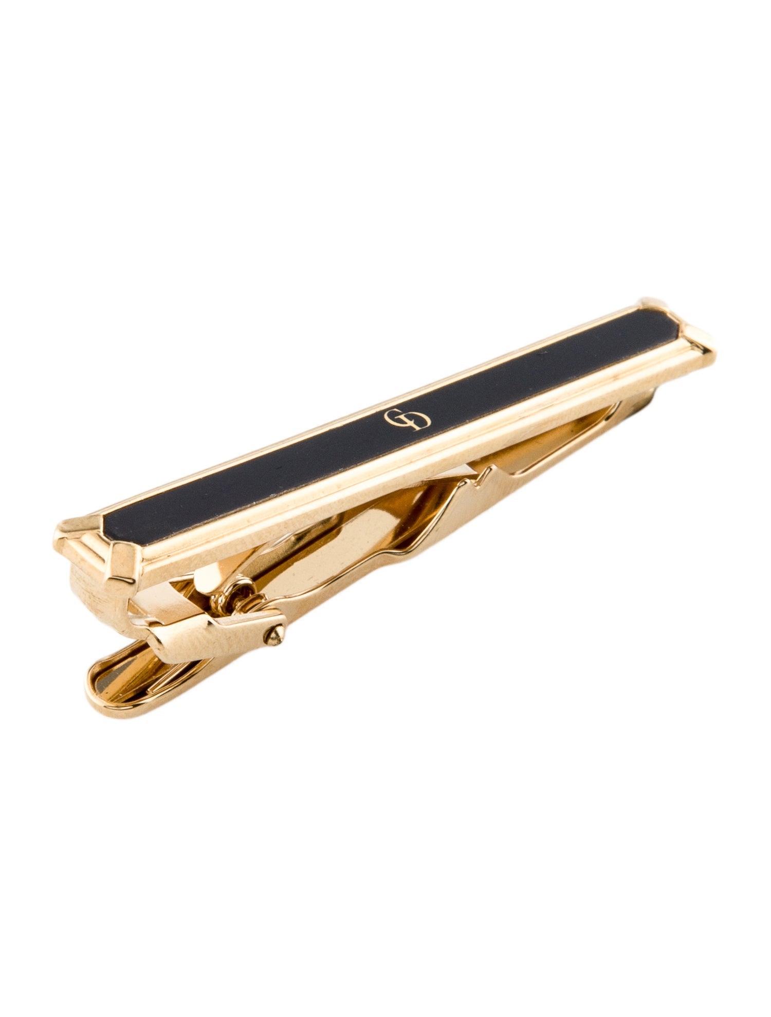 Christian Dior Vintage Enamel CD Tie Clip