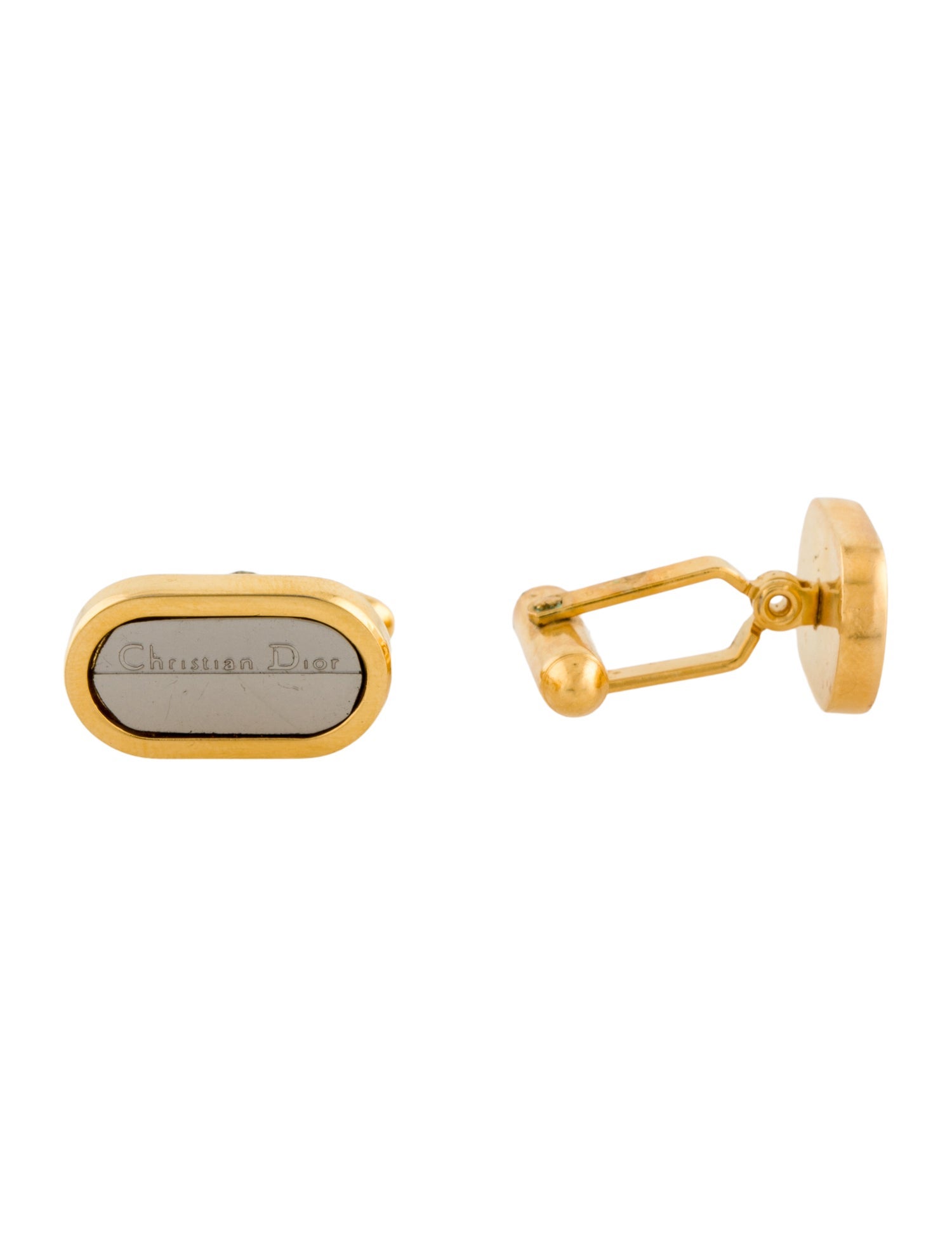 Christian Dior Vintage Logo Cufflinks