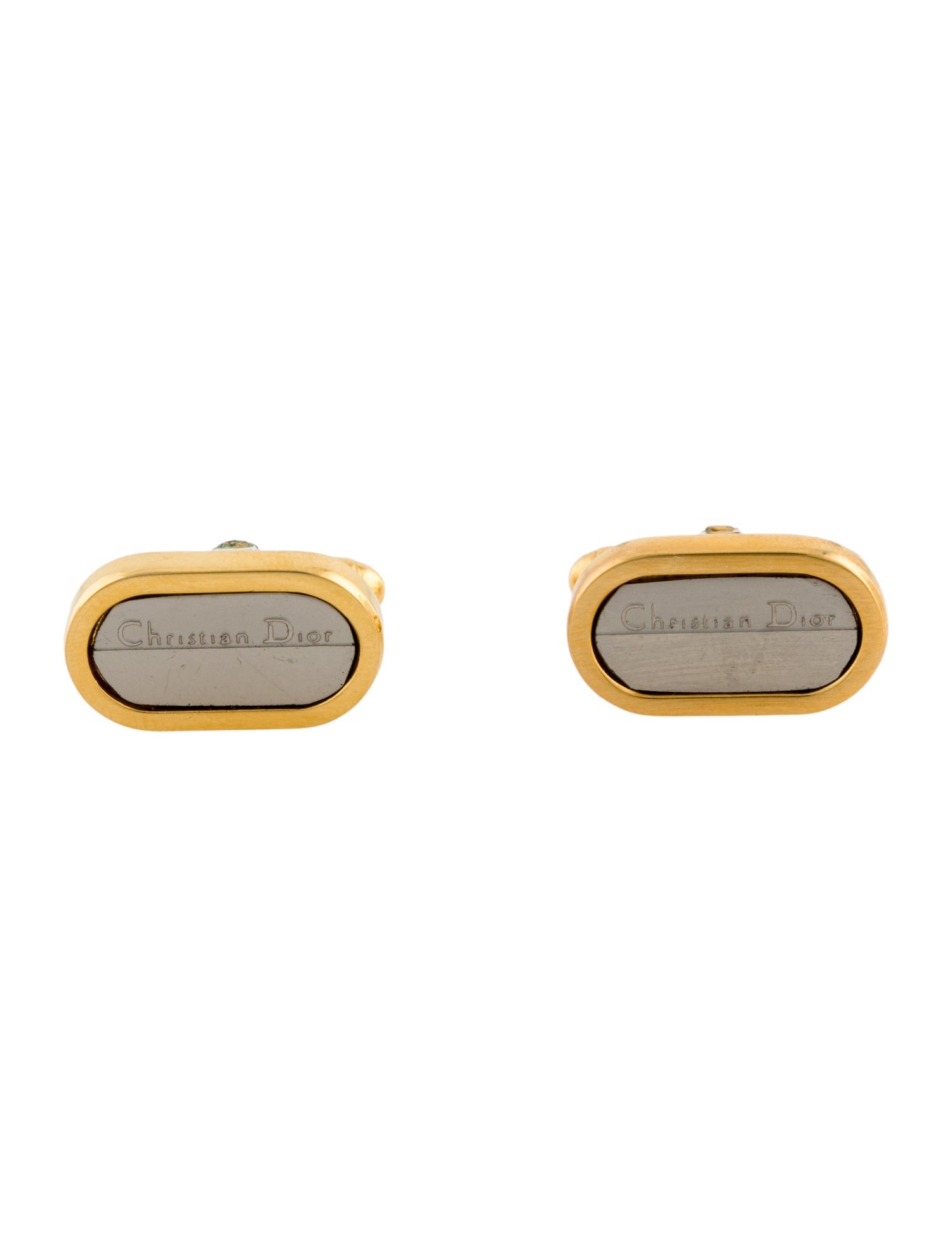 Christian Dior Vintage Logo Cufflinks