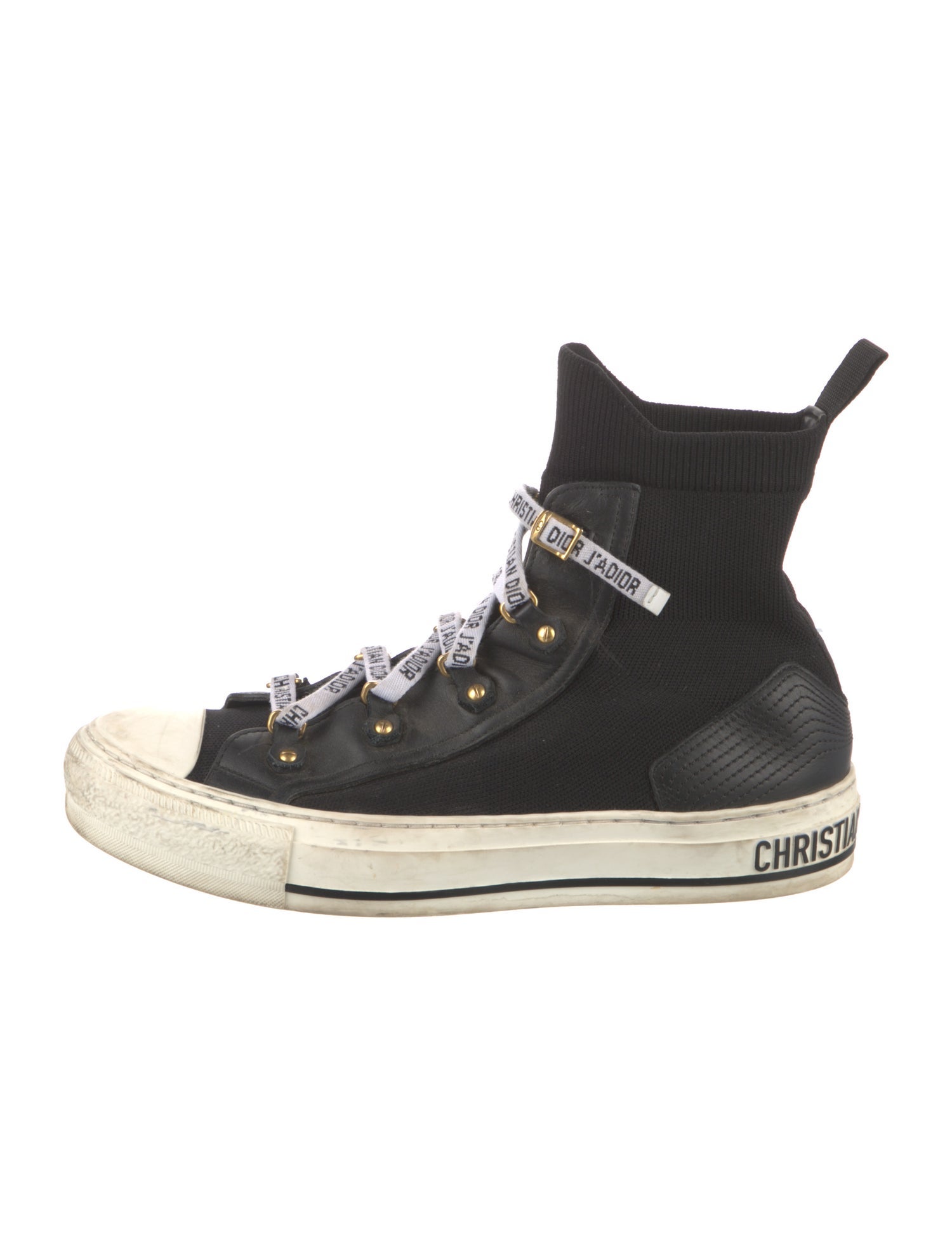 Christian Dior Printed Leather Trim Embellishment Sneakers