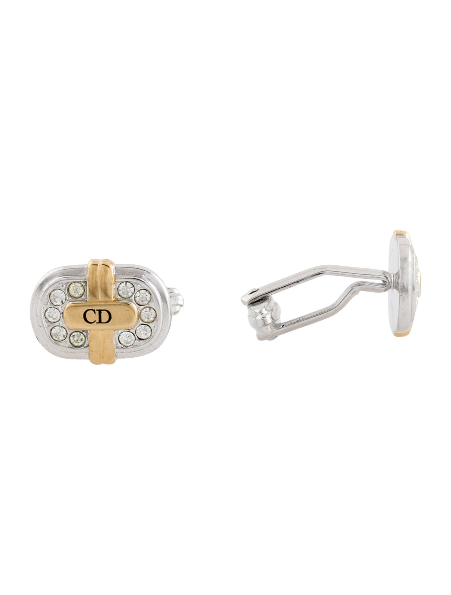 Christian Dior Vintage Crystal Cufflinks