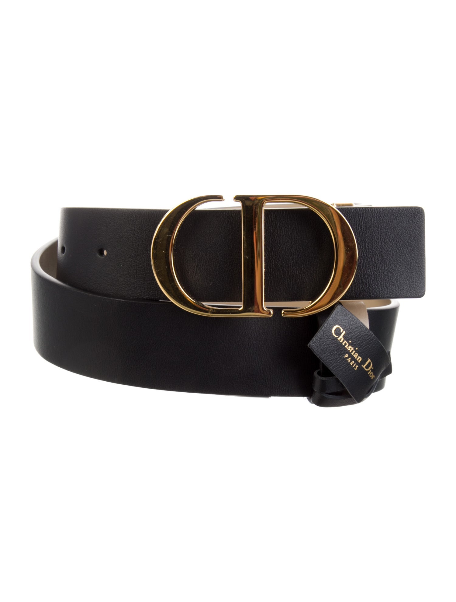Christian Dior Signature Logo Leather Belt w/ Tags
