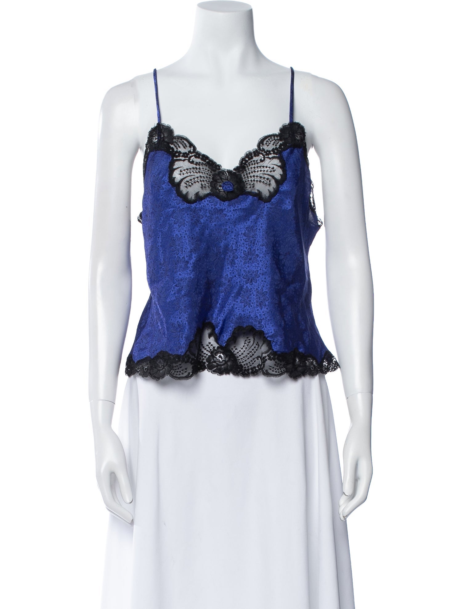 Christian Dior Lace Trim Embellishment Pajamas