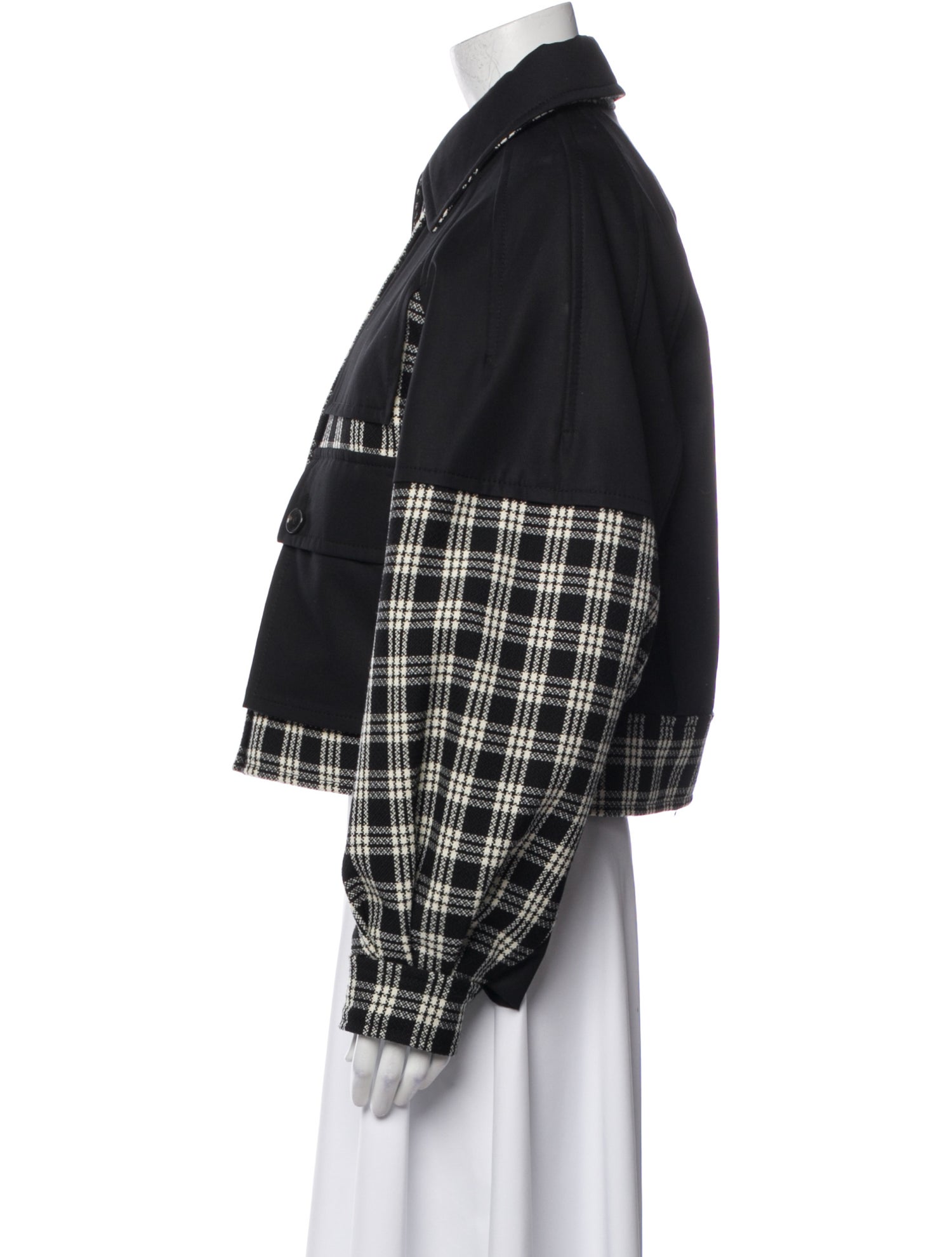 Christian Dior Virgin Wool Plaid Print Bomber Jacket