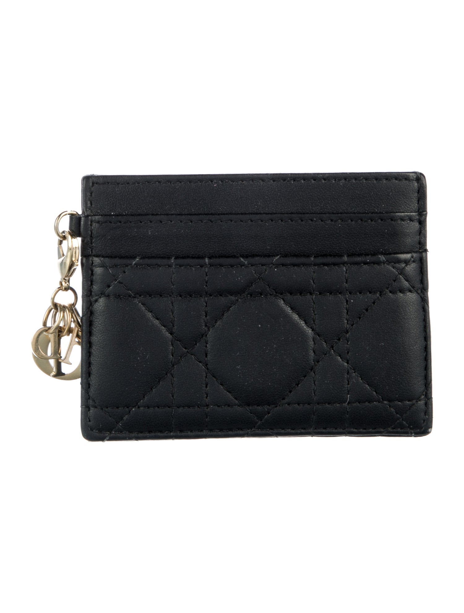 Christian Dior Cannage Pattern Leather Card Holder
