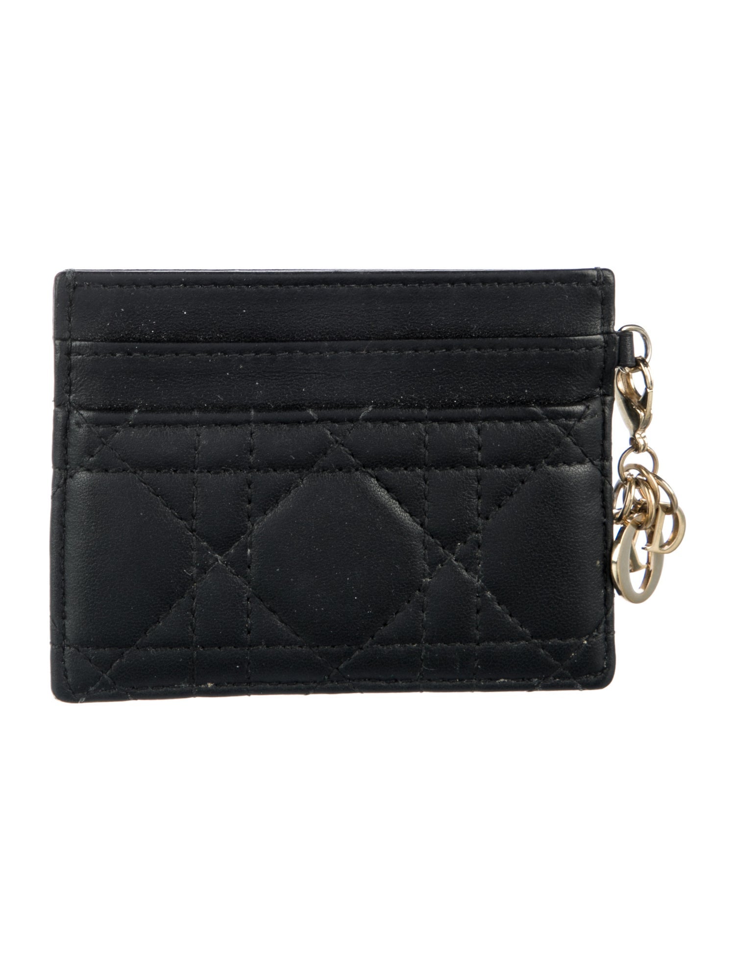 Christian Dior Cannage Pattern Leather Card Holder