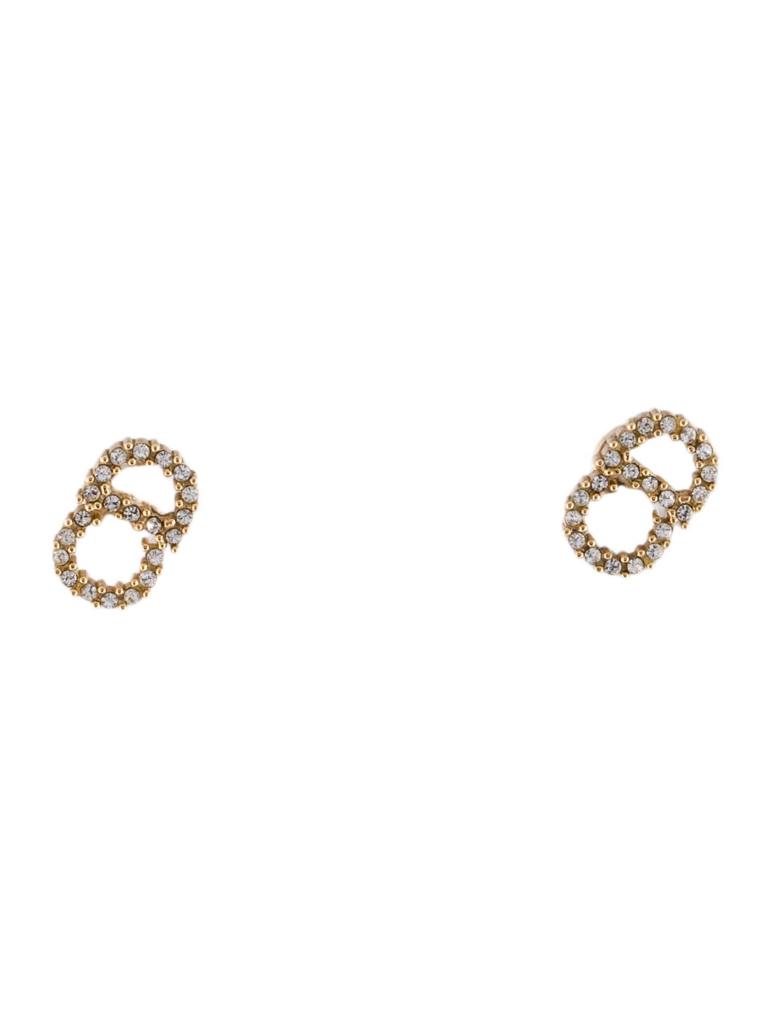 Christian Dior Crystal Clair D Lune Stud Earrings