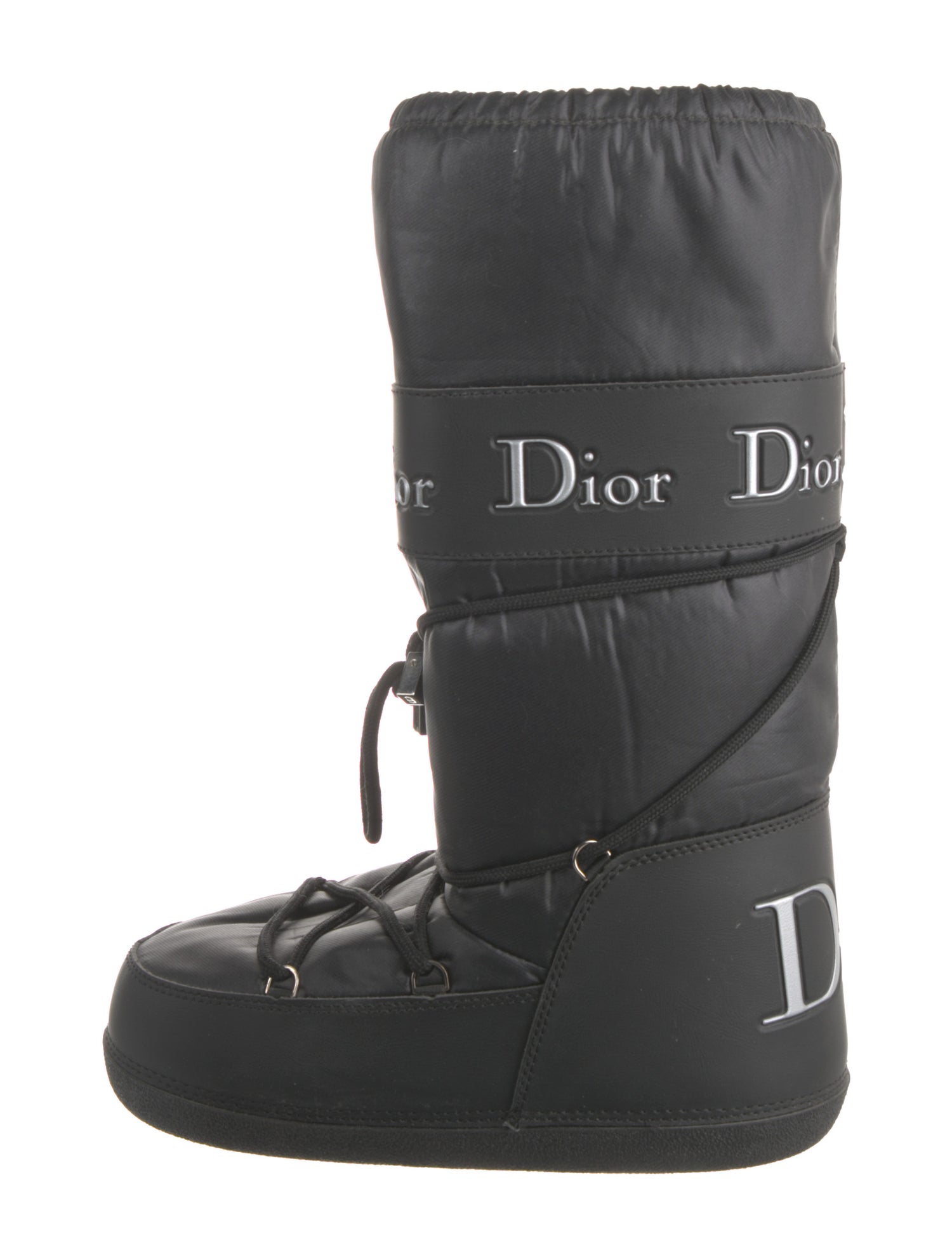 Christian Dior Nylon Graphic Print Boots