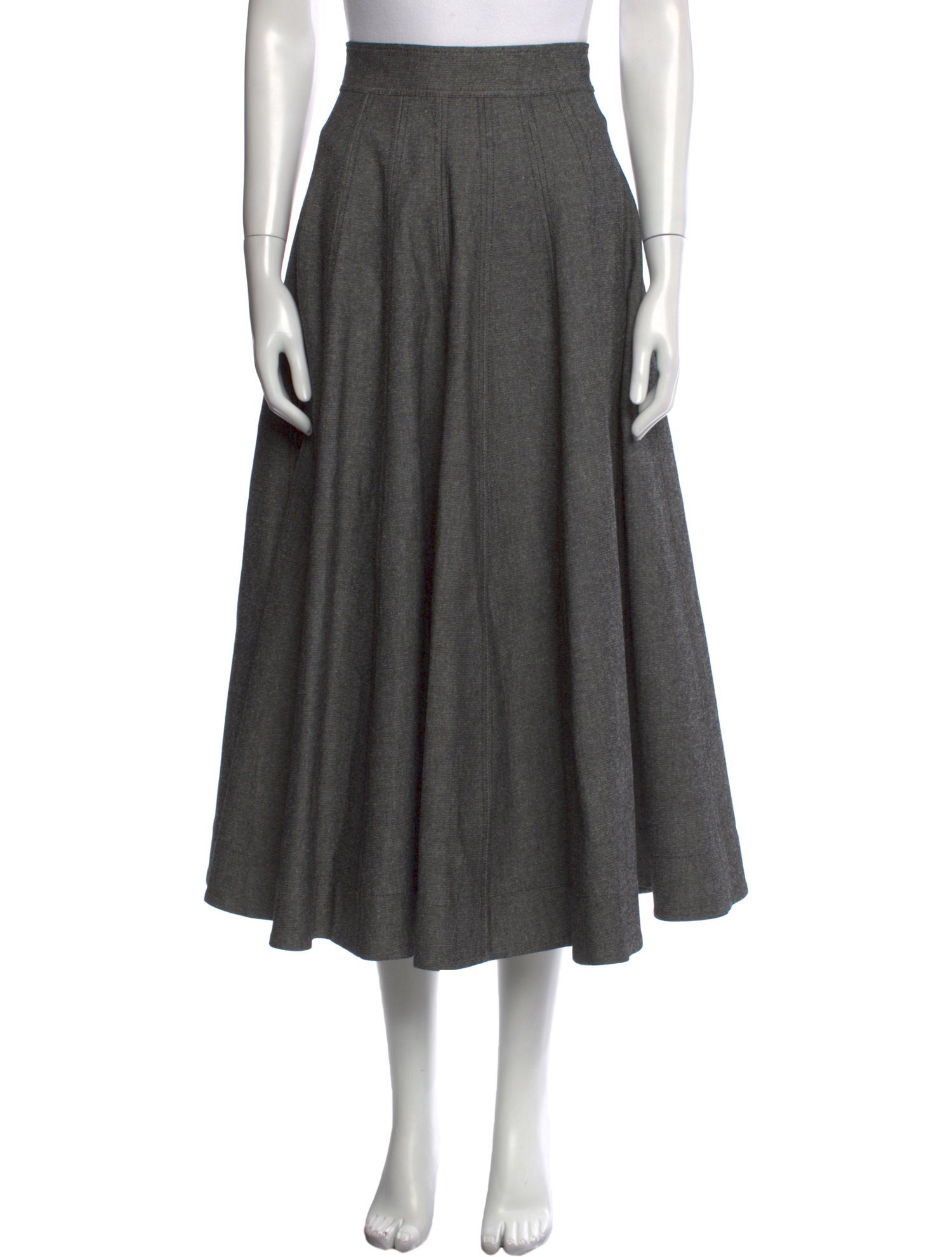 Christian Dior Pleated Accents Midi Length Skirt