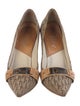 Christian Dior Diorissimo Pattern Canvas Pumps