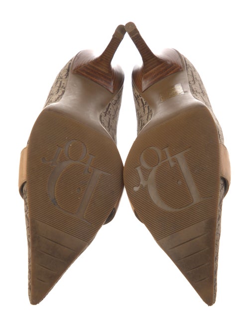 Christian Dior Diorissimo Pattern Canvas Pumps