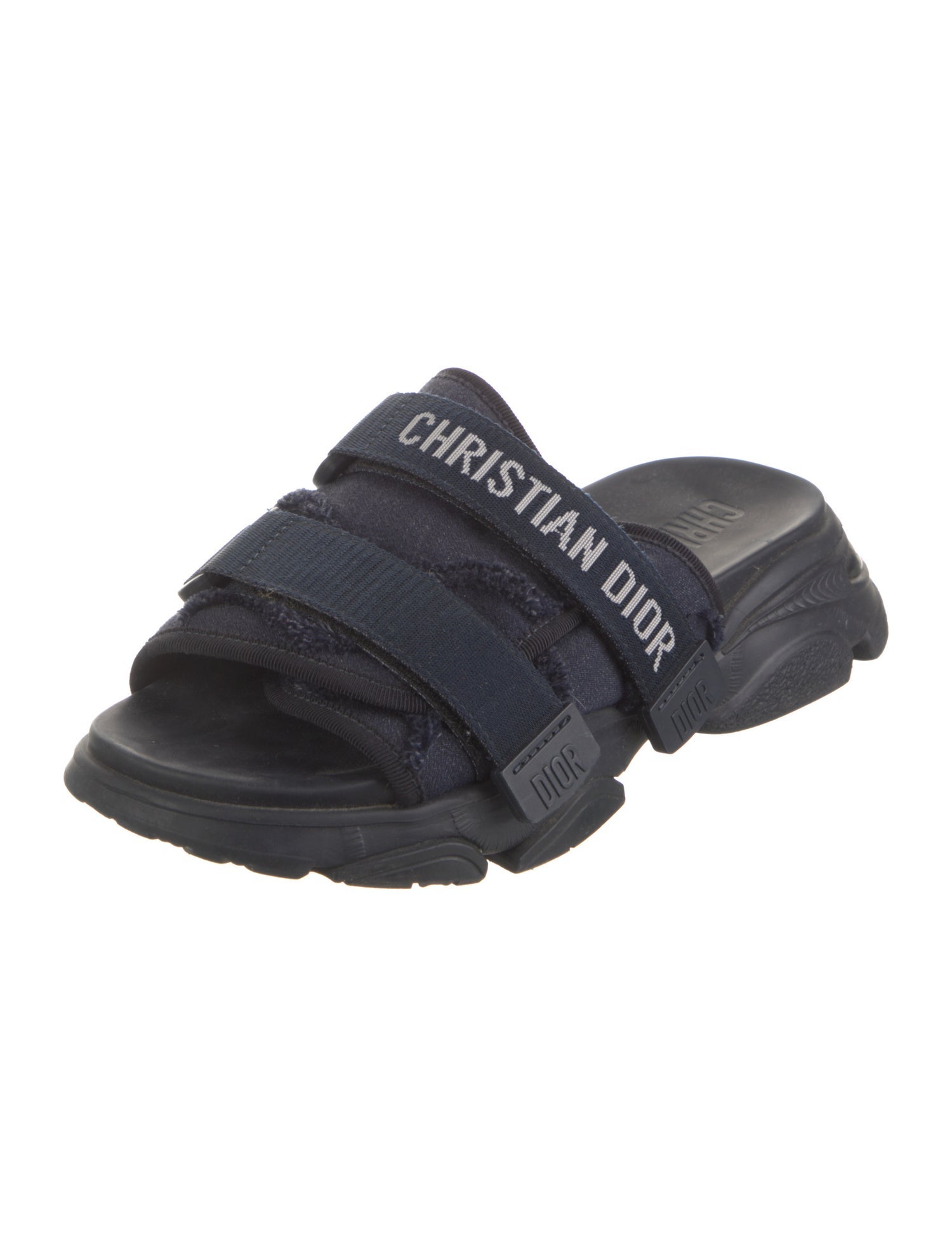 Christian Dior D-Wander Mule 'Denim Blue' Graphic Print Slides
