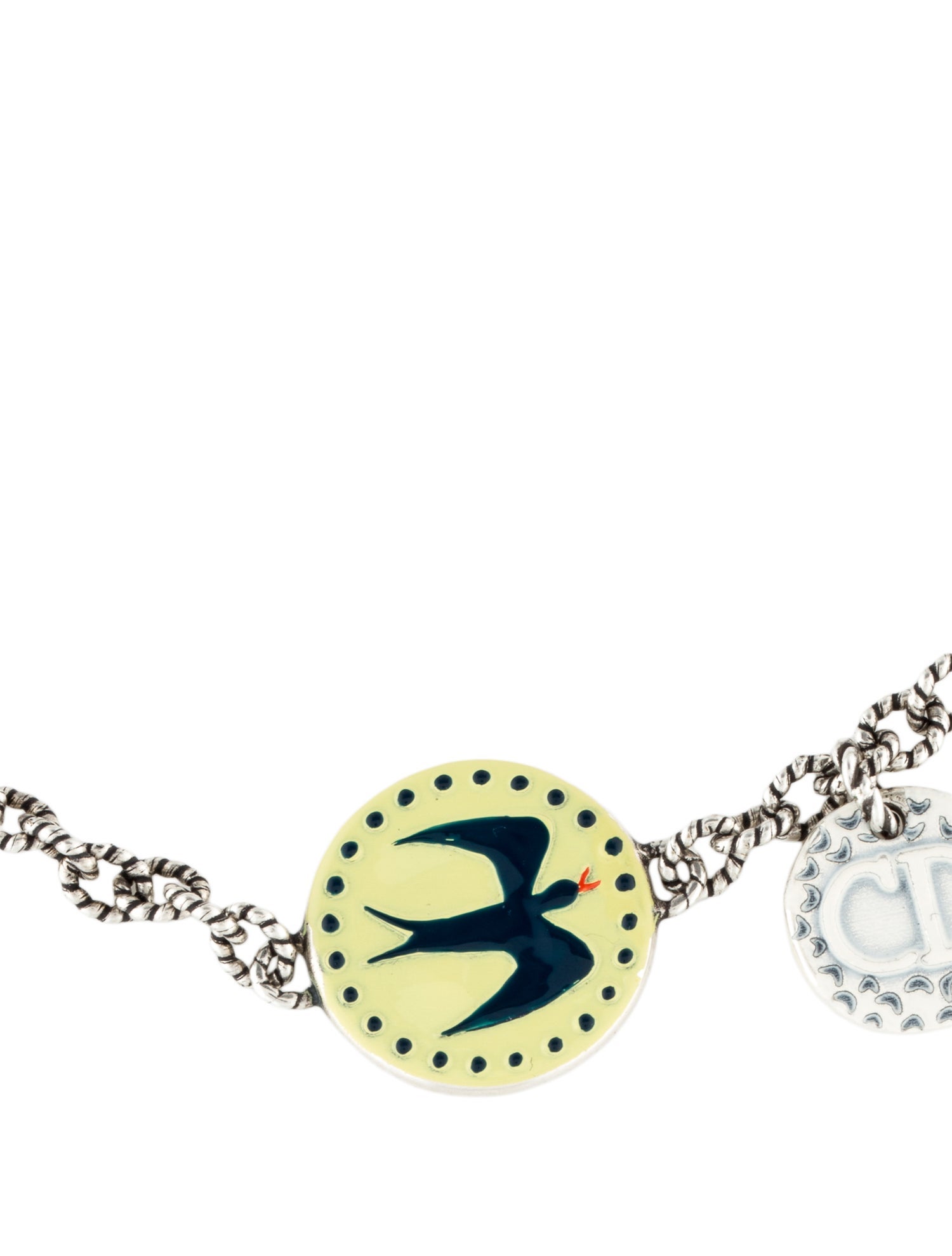 Christian Dior And Hylton Nel Enamel CD Charm Bracelet