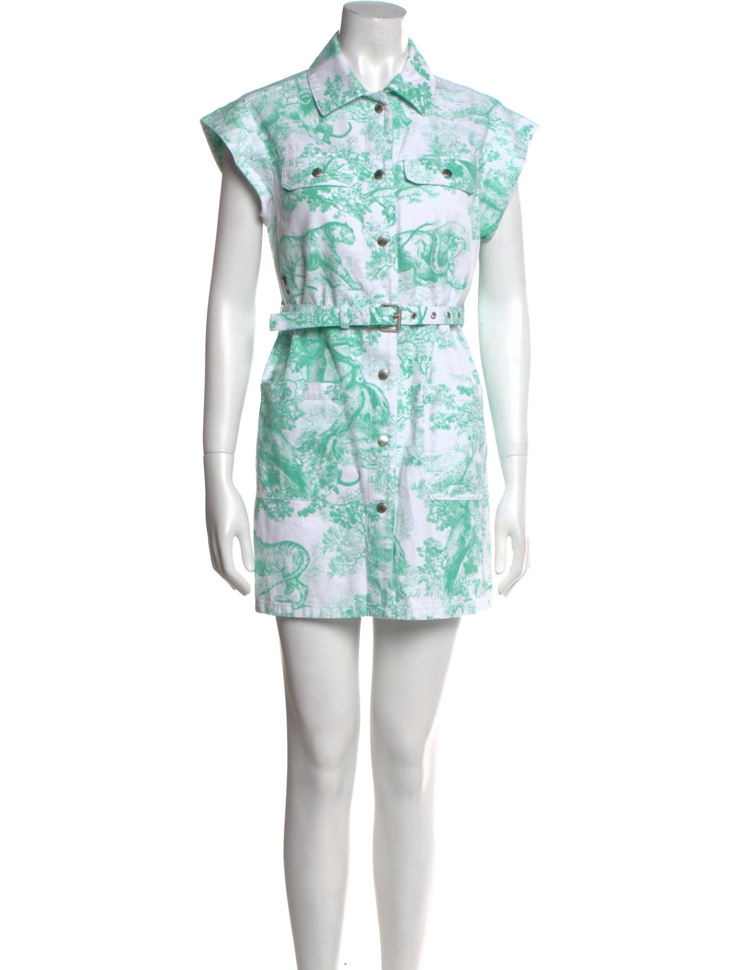 Christian Dior Printed Mini Dress - Blue Dresses, Clothing - CHR559915 |  The RealReal