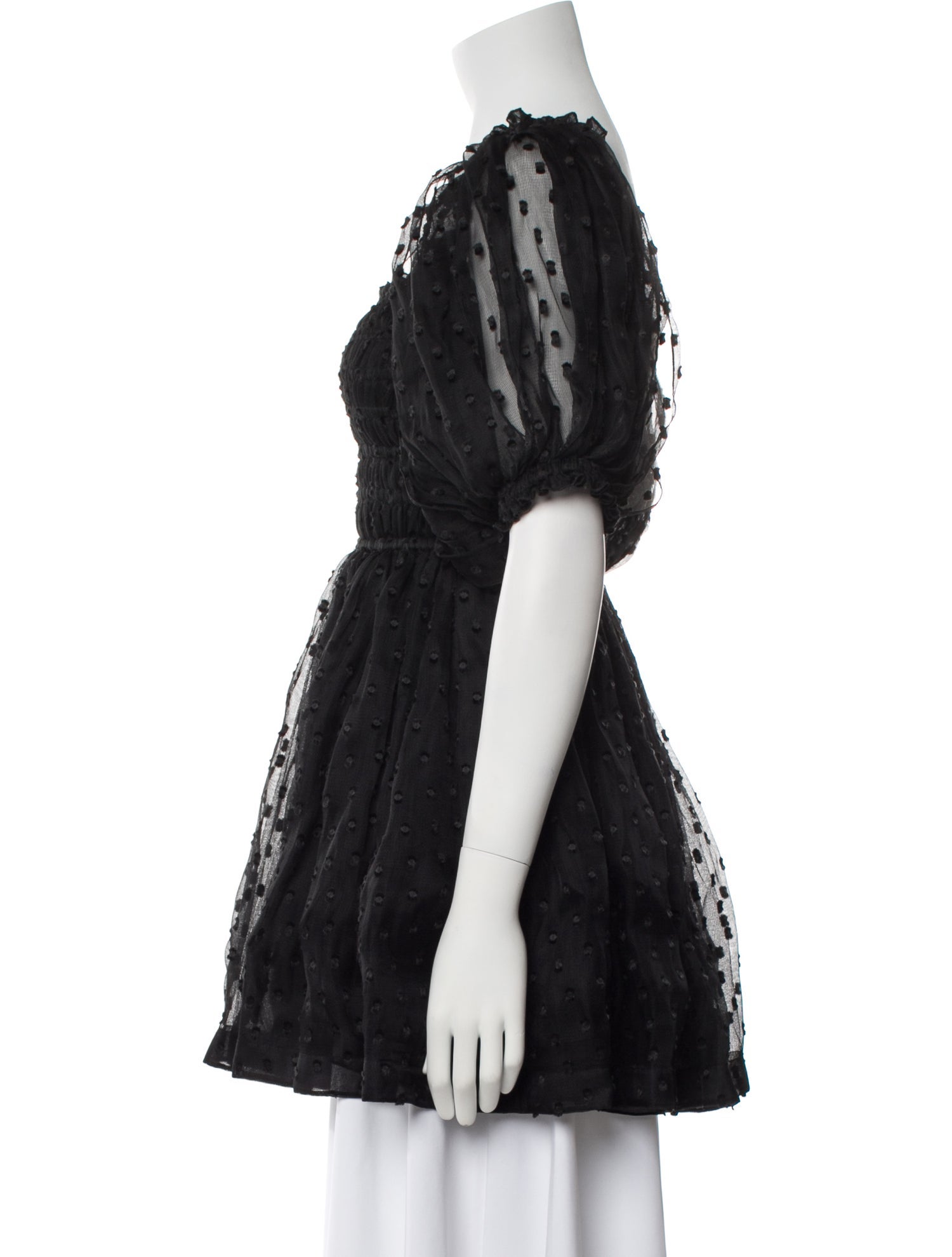 dior black mini dress sz 38 NEW $5700 CHRISTIAN DIOR Runway Black LEATHER Bubble MINI DRESS w/ POCKETS