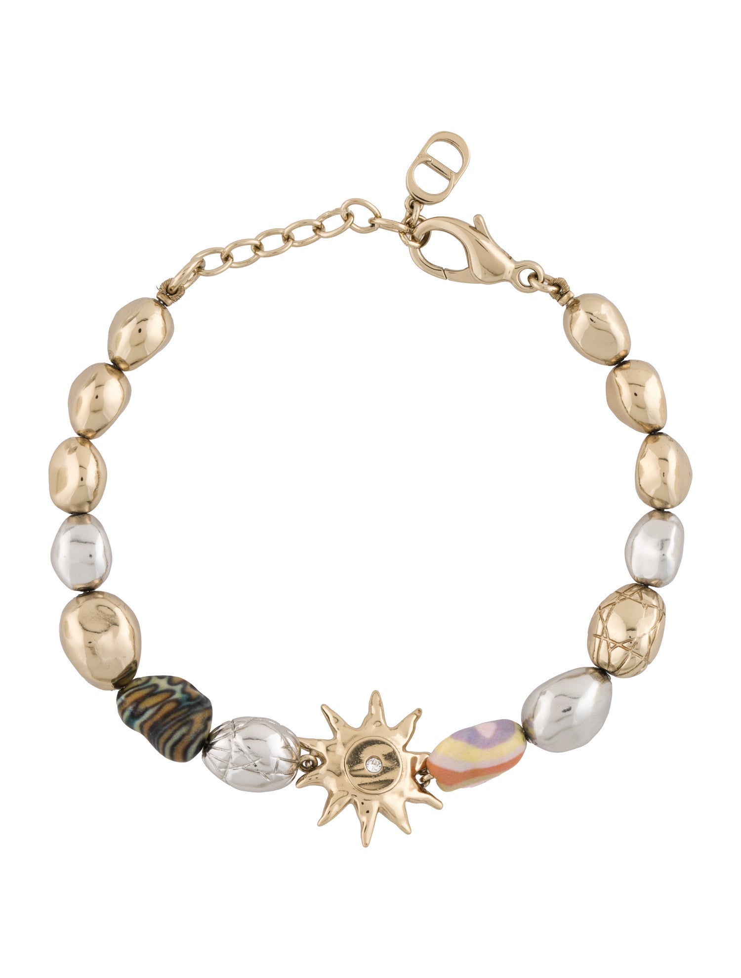 Christian Dior X Lewis Hamilton Resin Cabochon & Crystal Sun Bead Bracelet