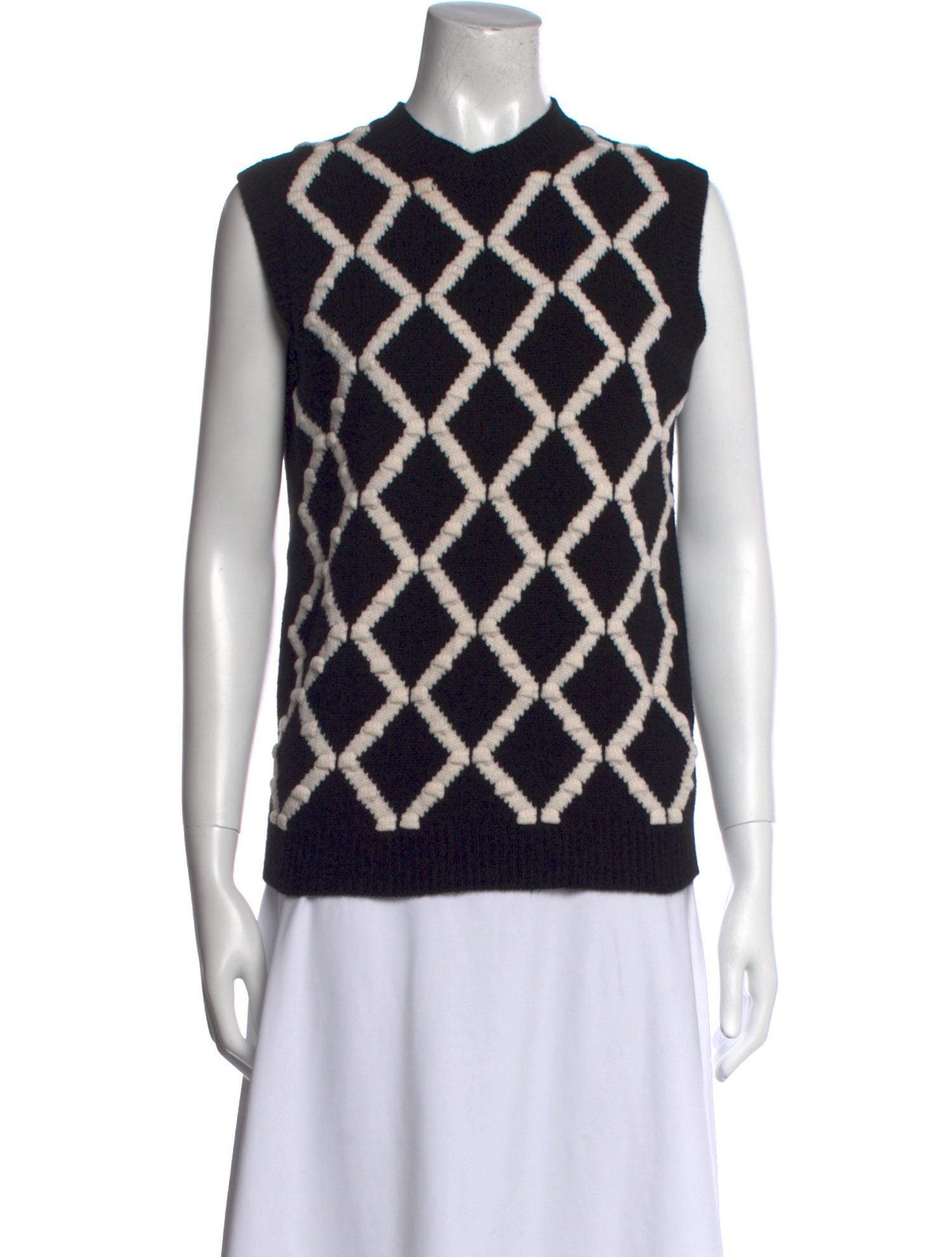 Christian Dior Cashmere Plaid Print Sweater