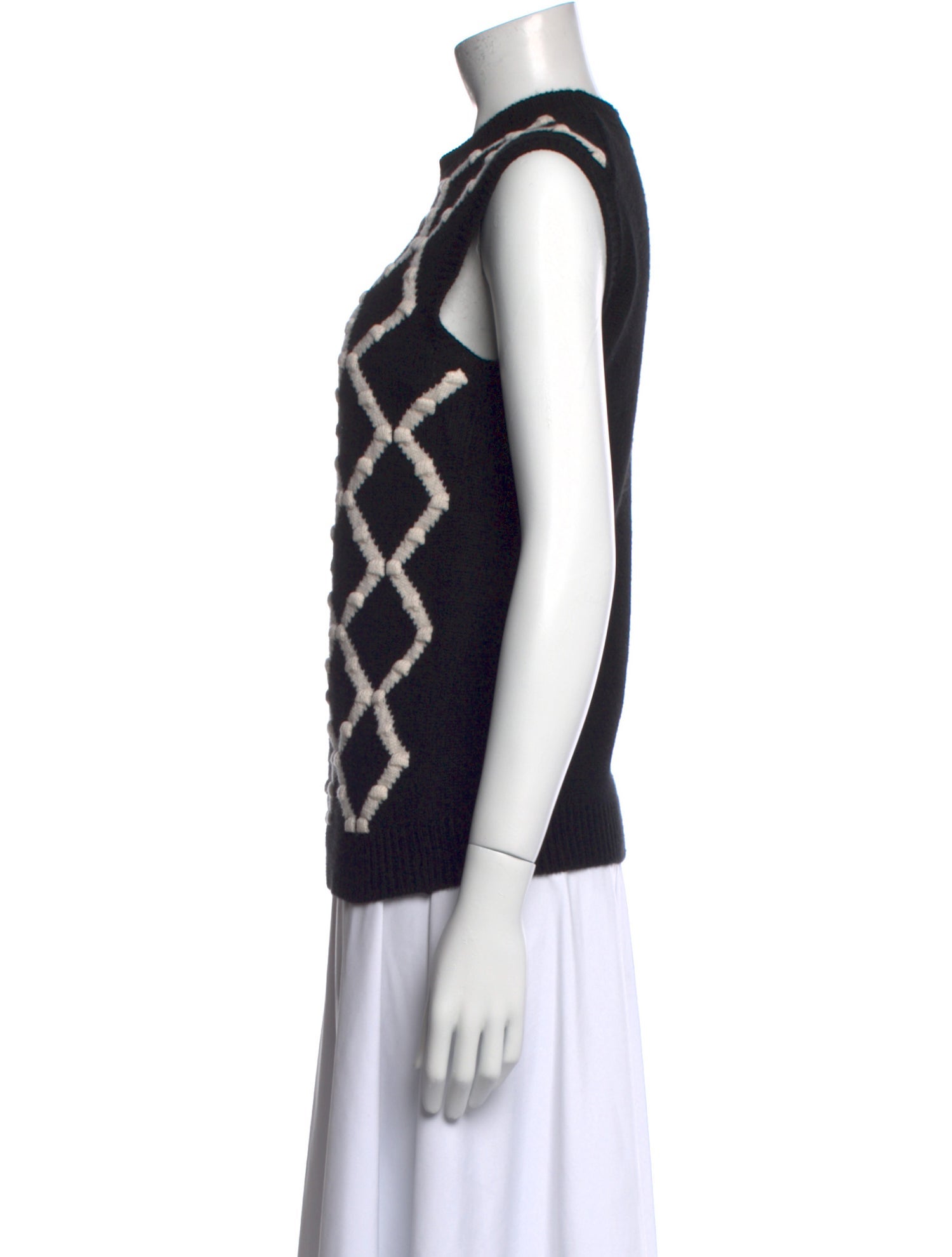 Christian Dior Cashmere Plaid Print Sweater