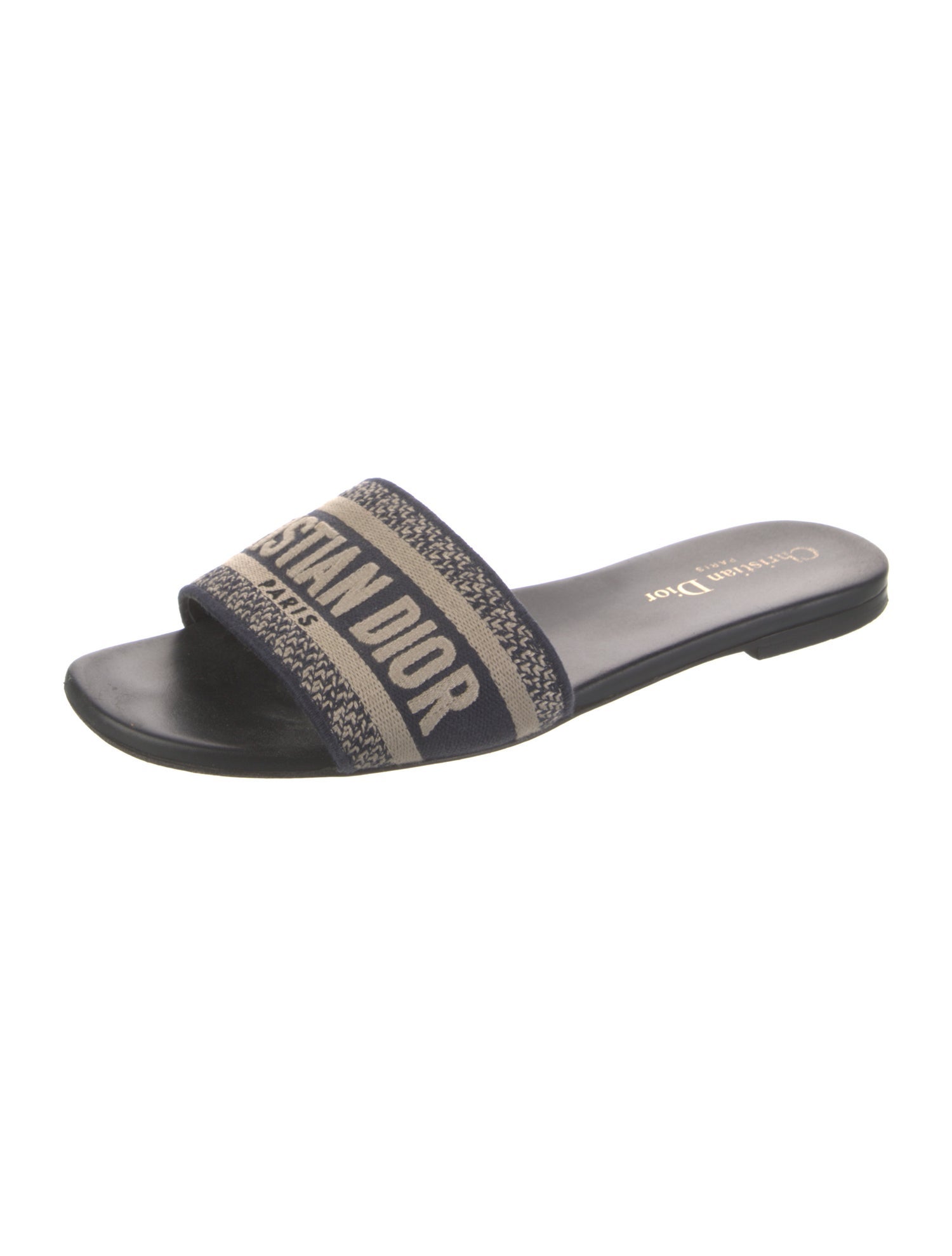 Christian Dior Canvas Graphic Print Slides