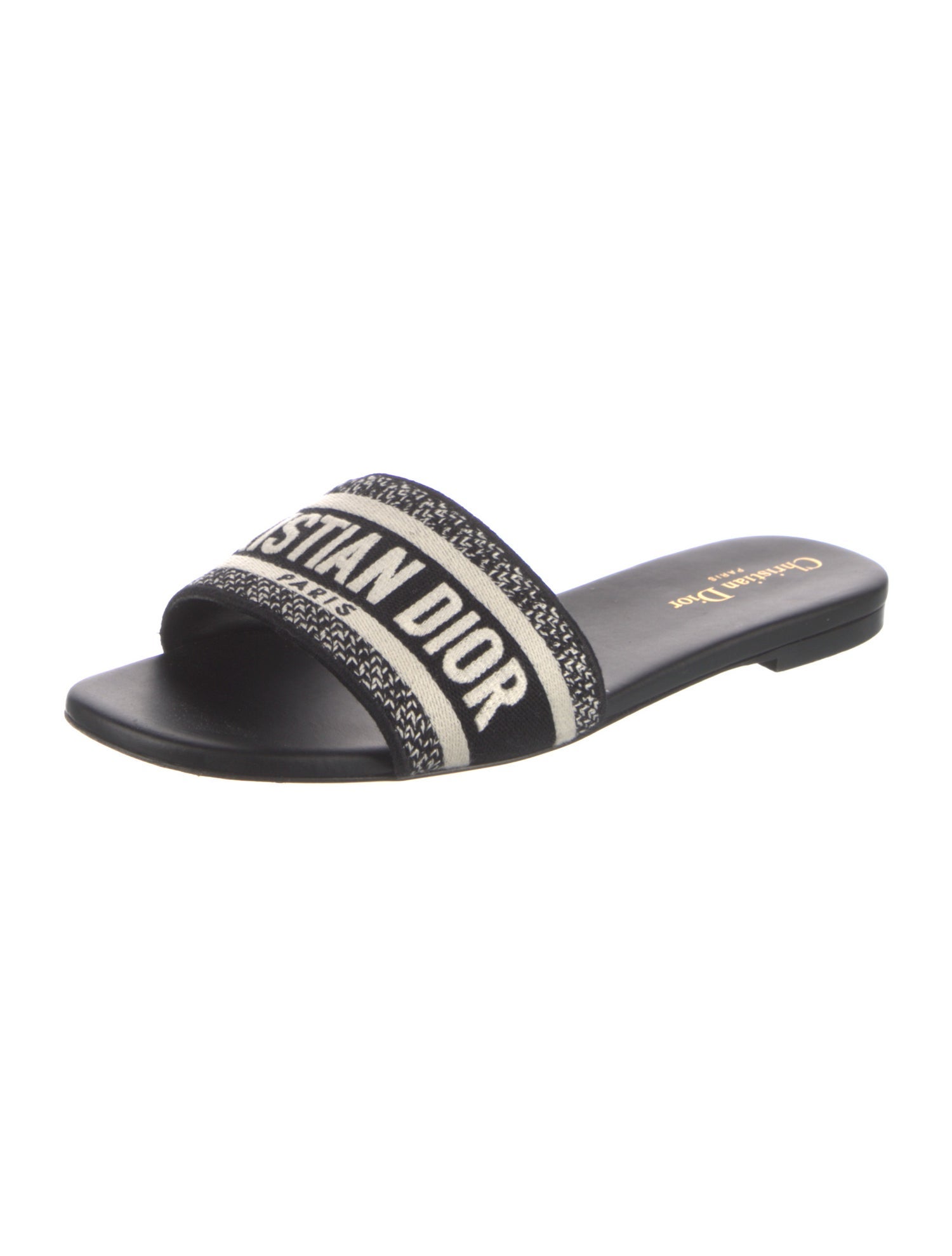 Christian Dior Canvas Graphic Print Slides