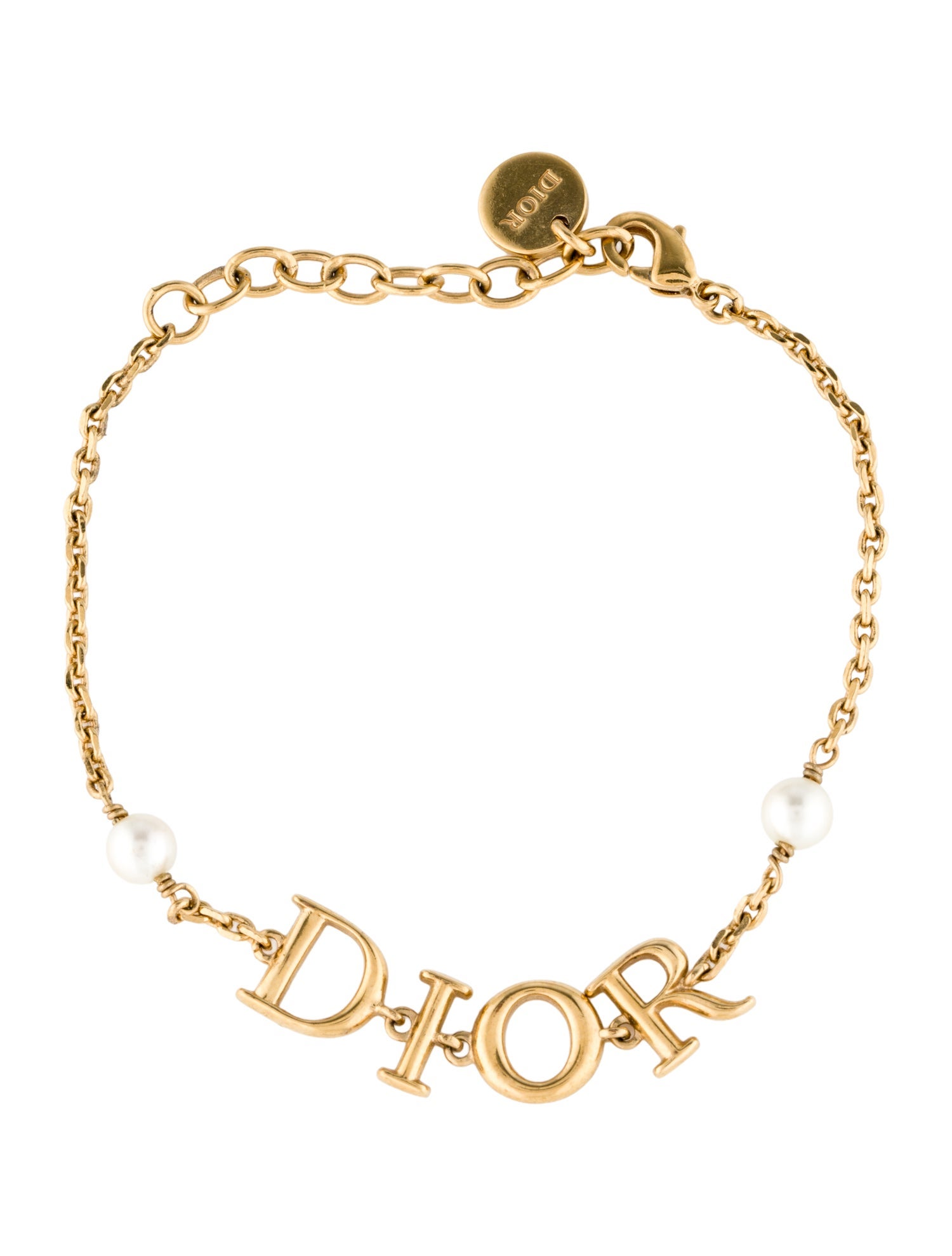 Christian Dior Faux Pearl Dio(r)evolution Link Bracelet