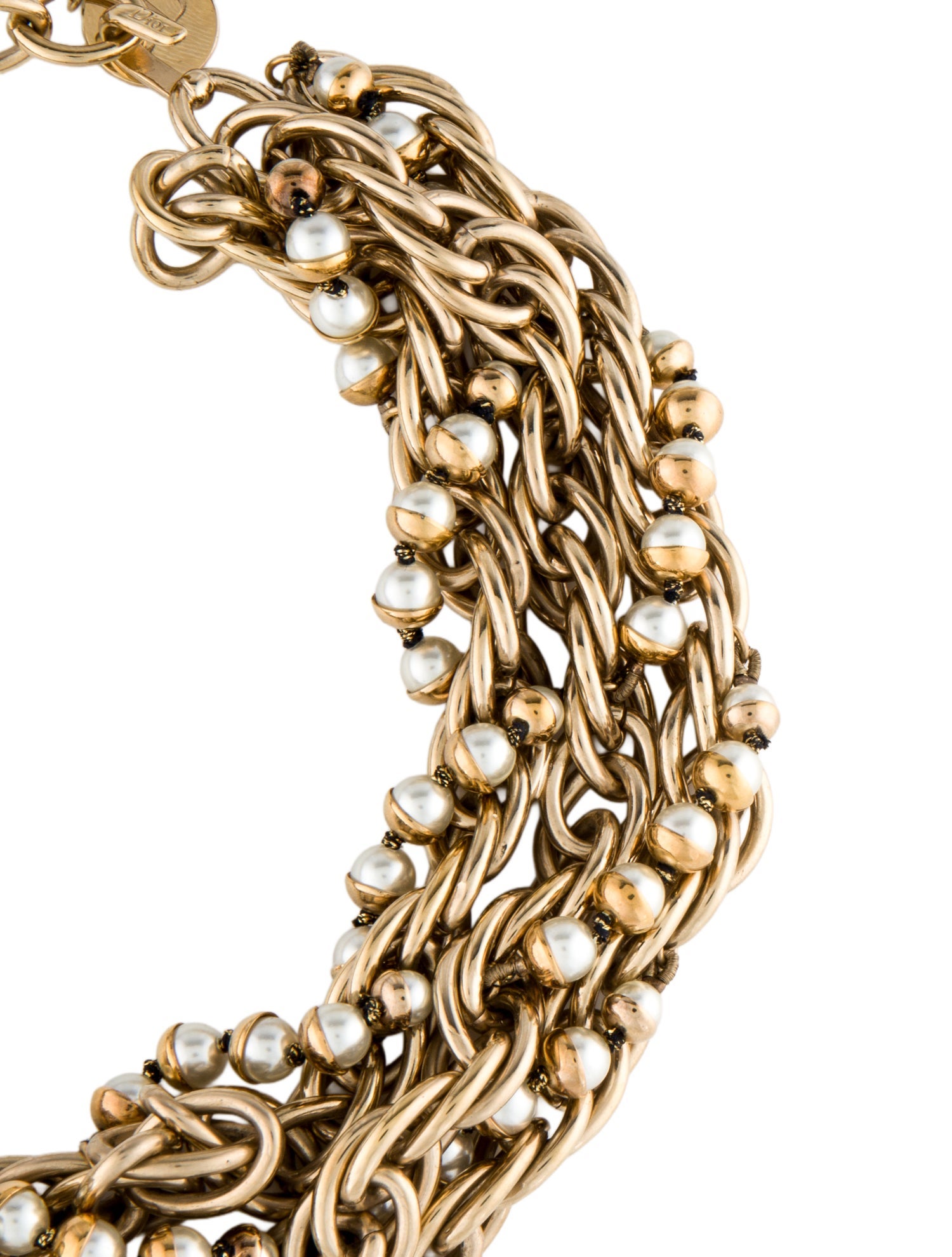 Christian Dior Faux Pearl Collar Necklace