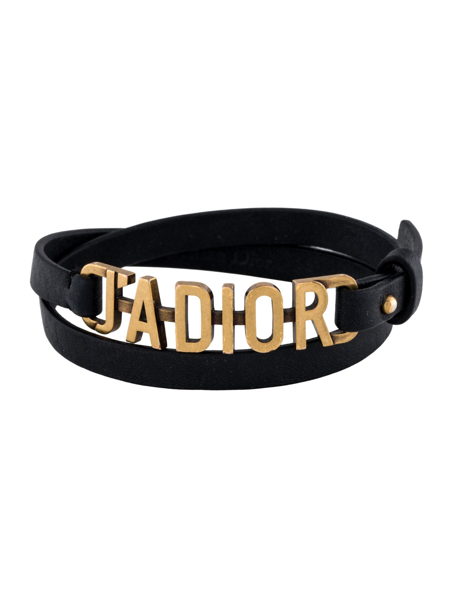 Christian Dior J'Adior Leather Double Wrap Bracelet