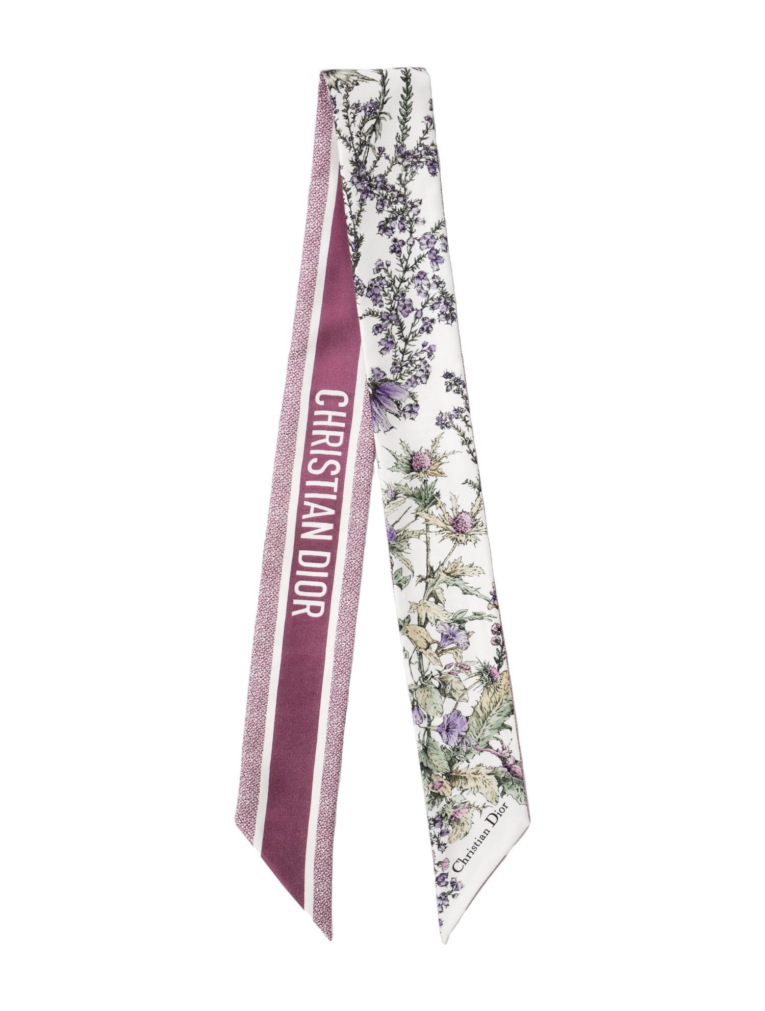 Christian Dior Silk Floral Print Scarf