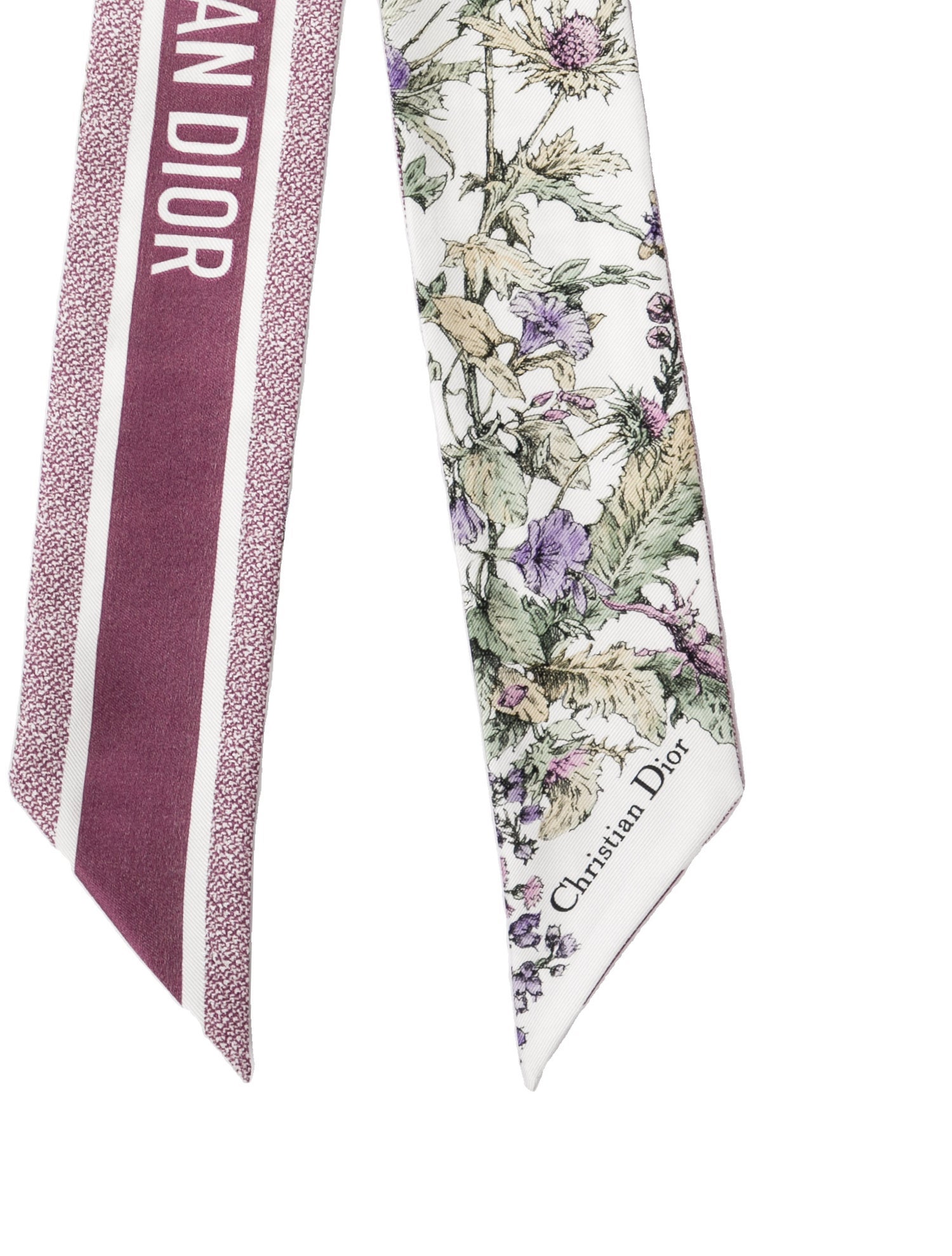 Christian Dior Silk Floral Print Scarf