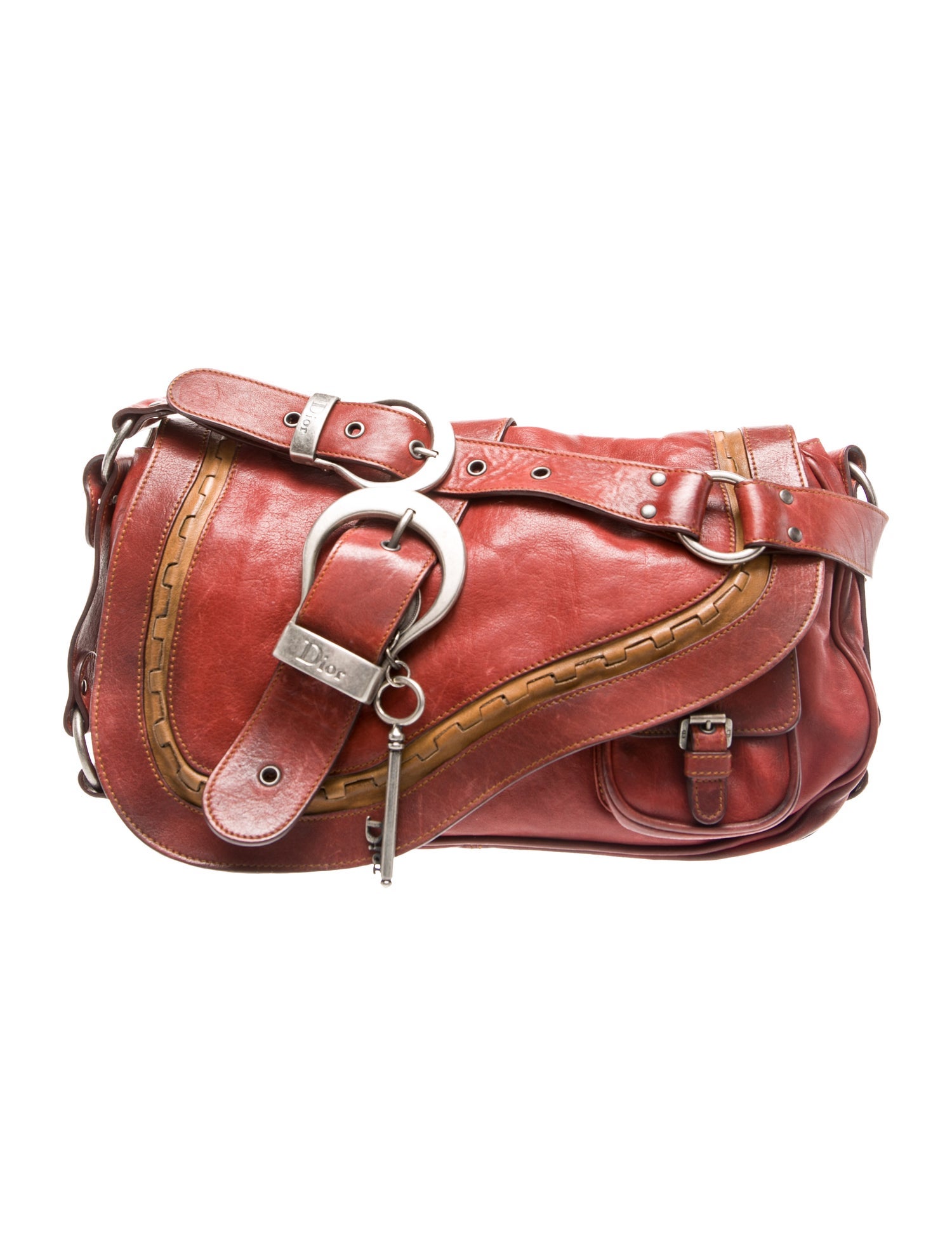 Christian Dior Leather Gaucho Saddle Medium Vintage