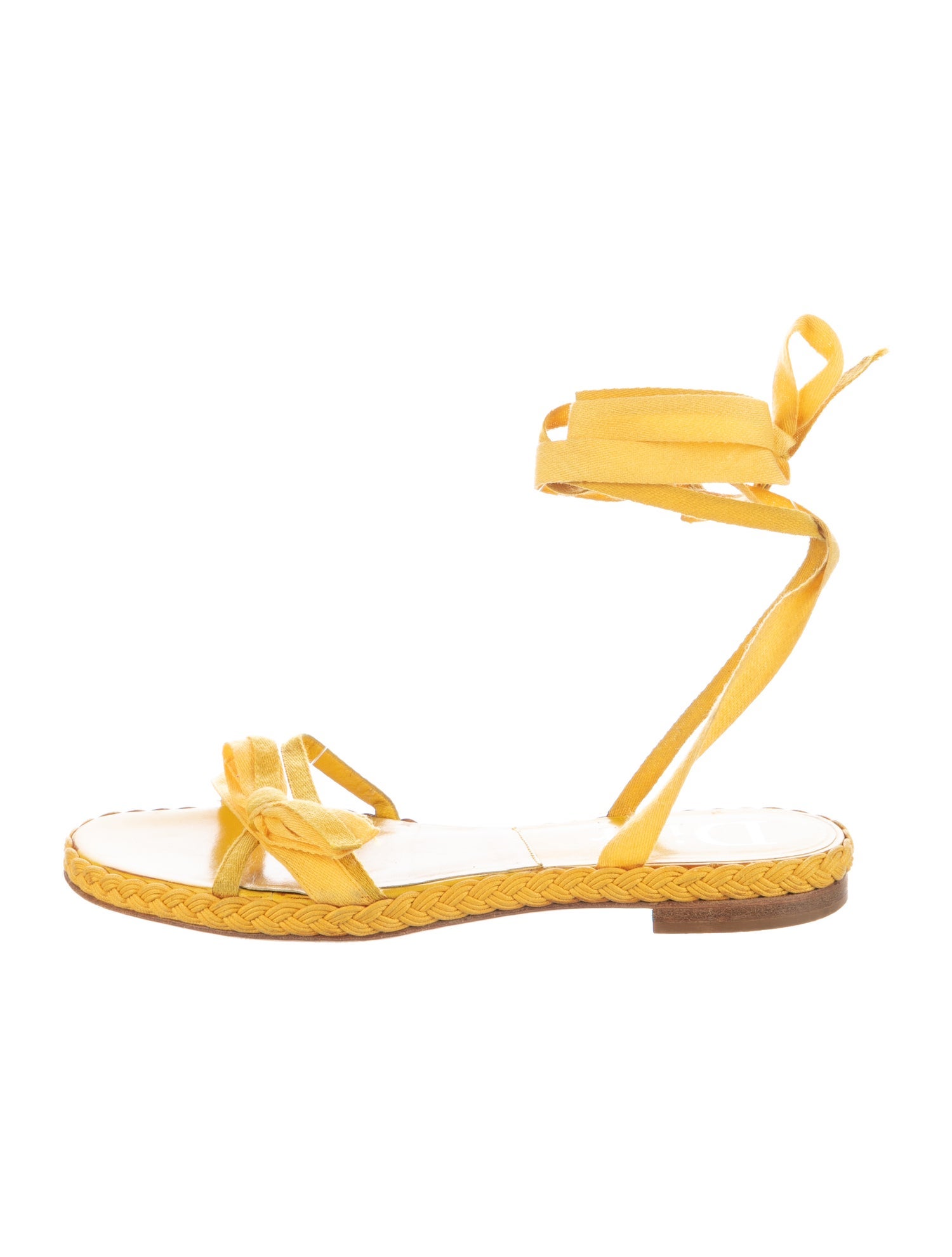 Christian Dior Colorblock Pattern Bow Accents Espadrilles