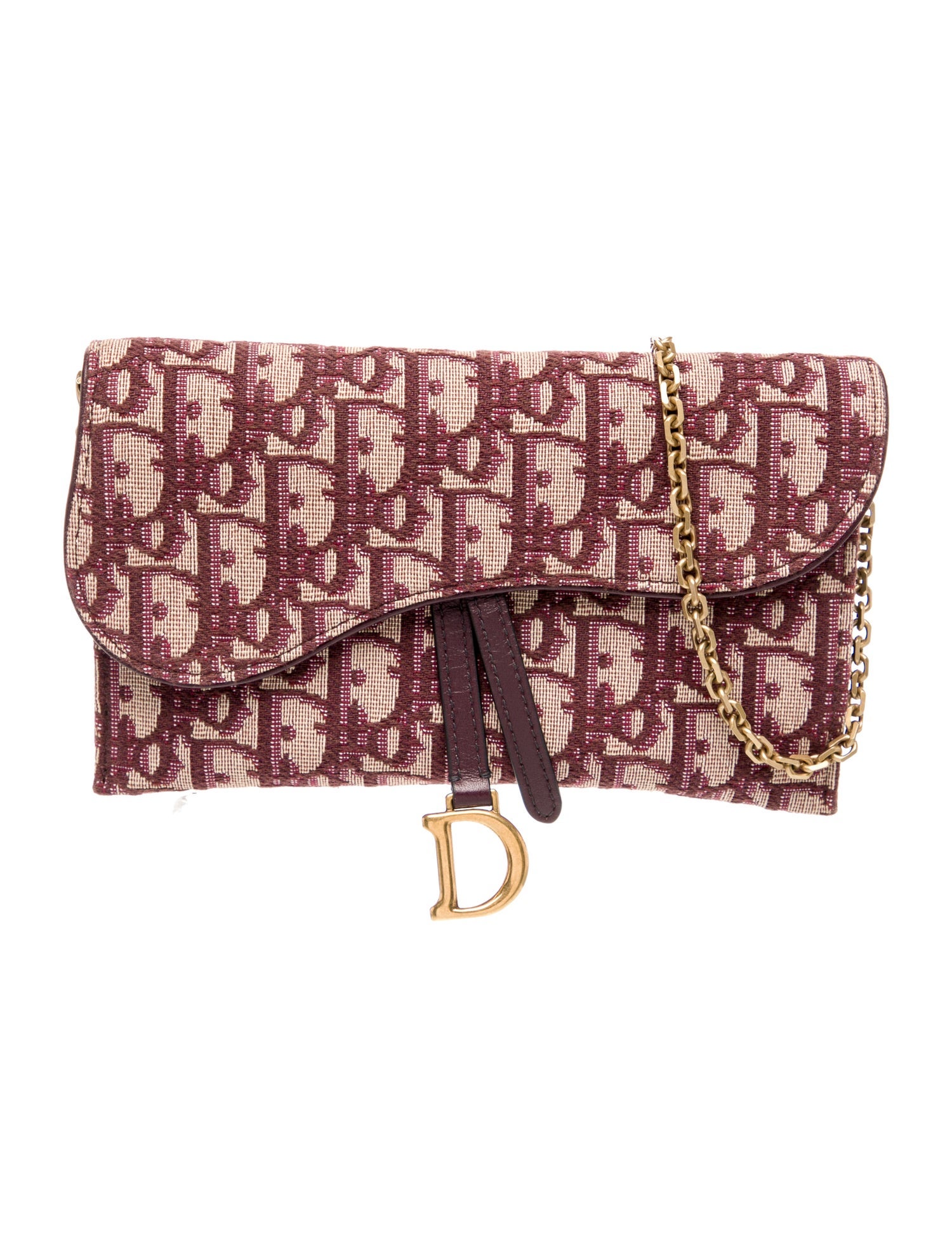 Christian Dior Oblique Jacquard Wallet on Chain