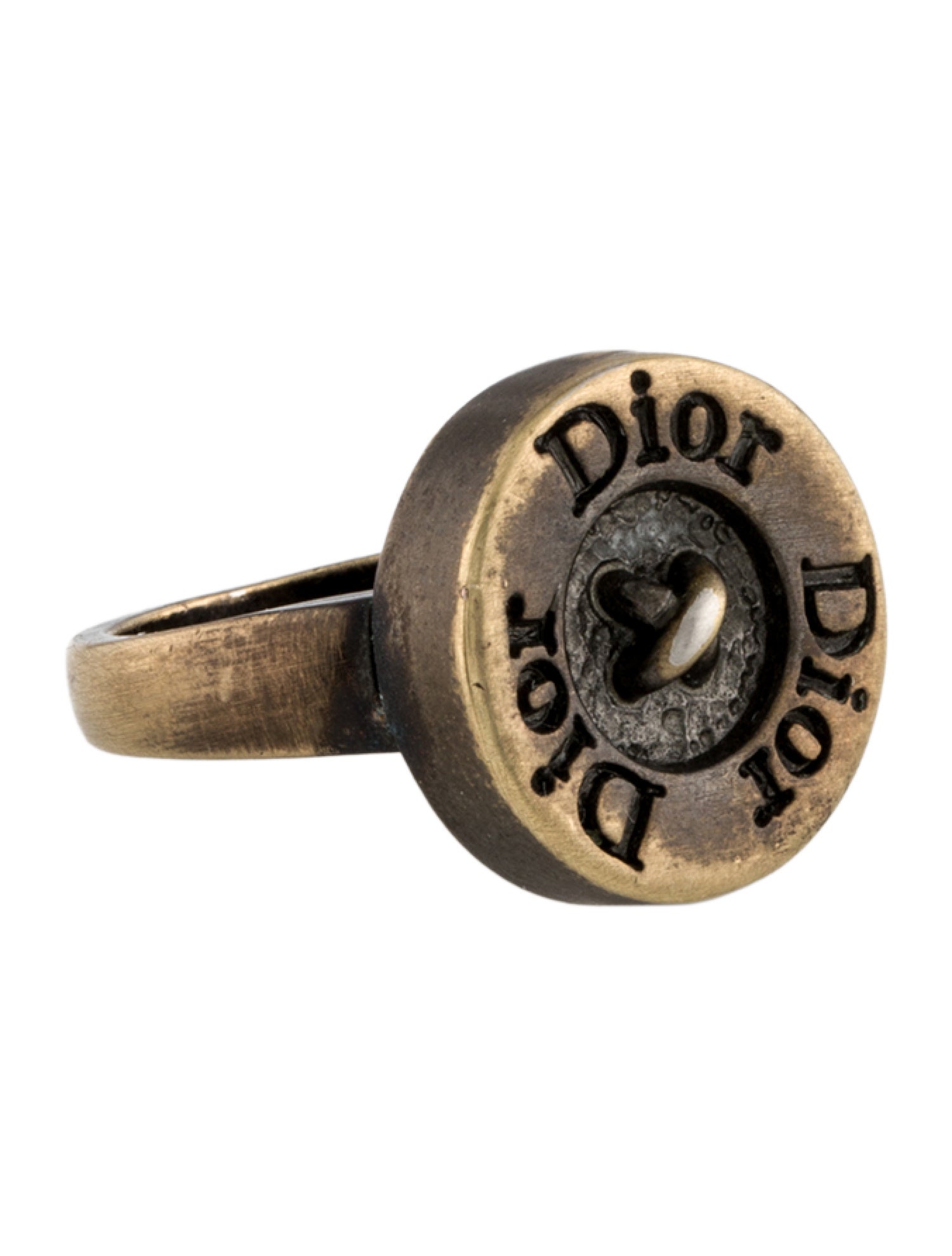 Christian Dior Button Cocktail Ring