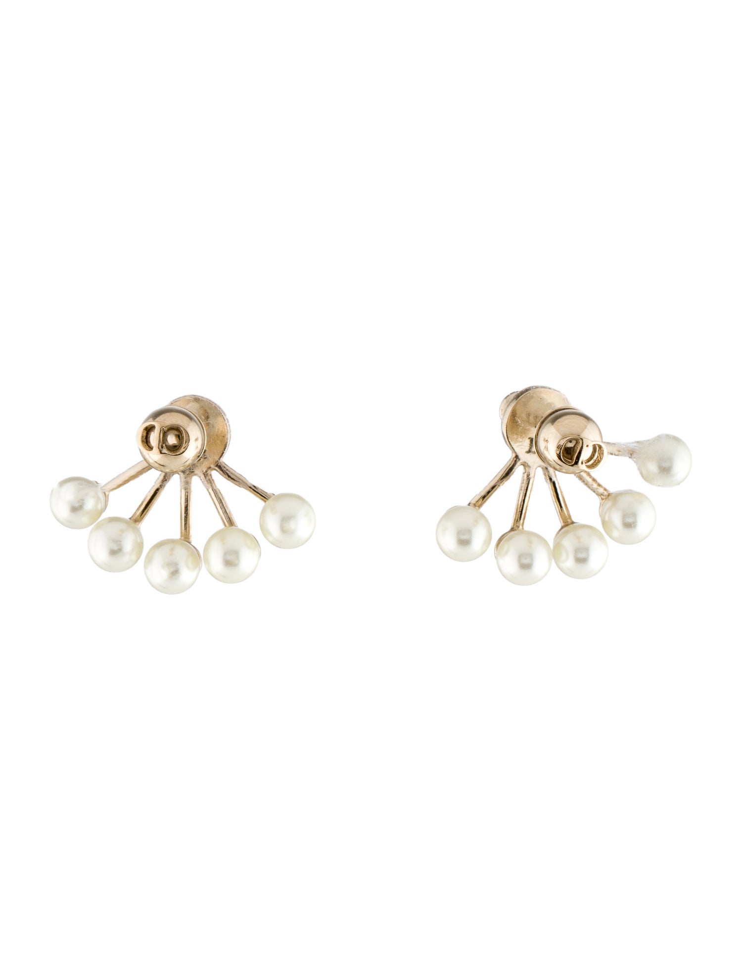 Christian Dior Faux Pearl La Petiite Tribale Stud Earrings