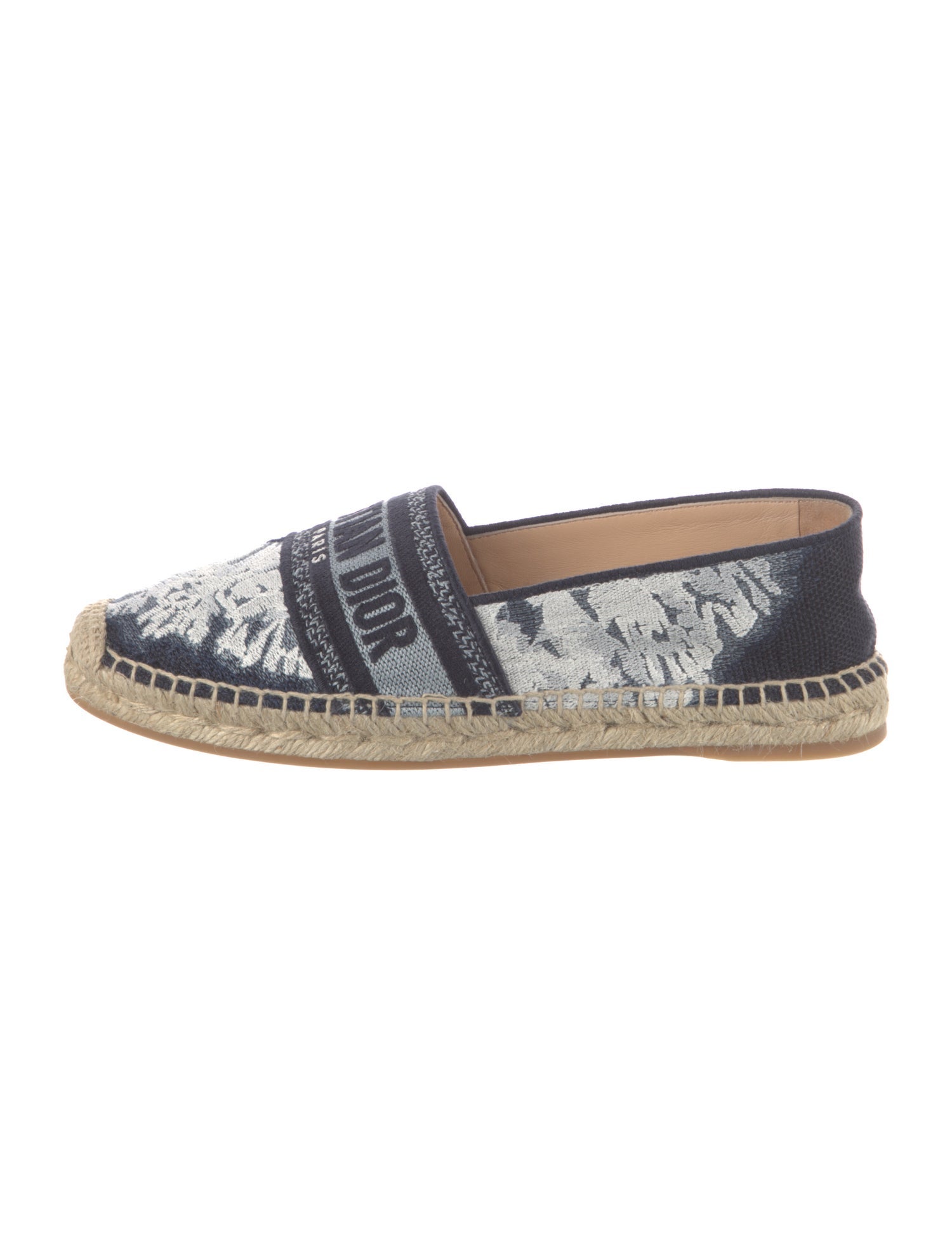 Christian Dior Printed Embroidered Accent Espadrilles